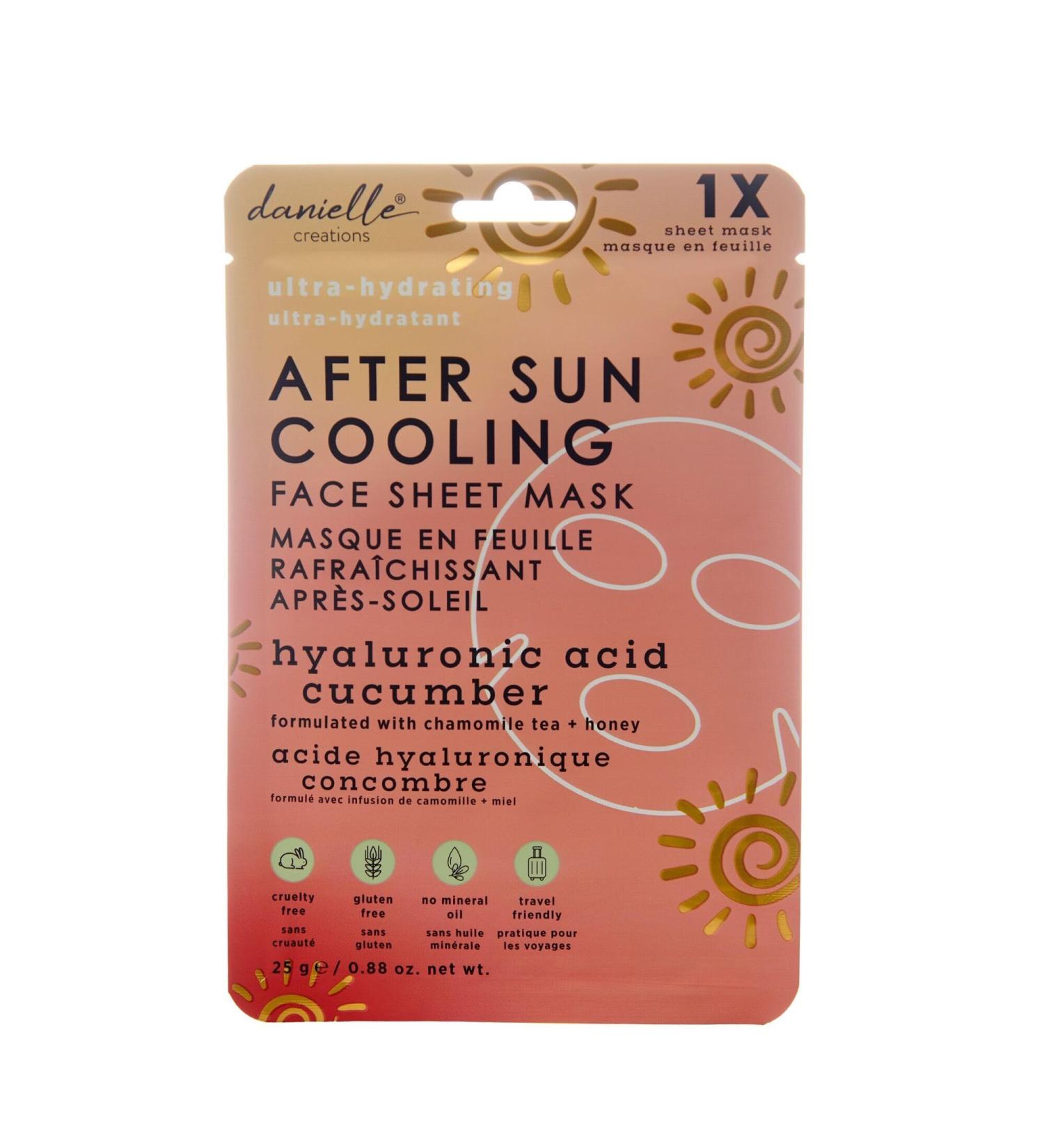 Danielle Creations Masque facial rafra chissant et ultra hydratant l'acide hyaluronique et au concombre