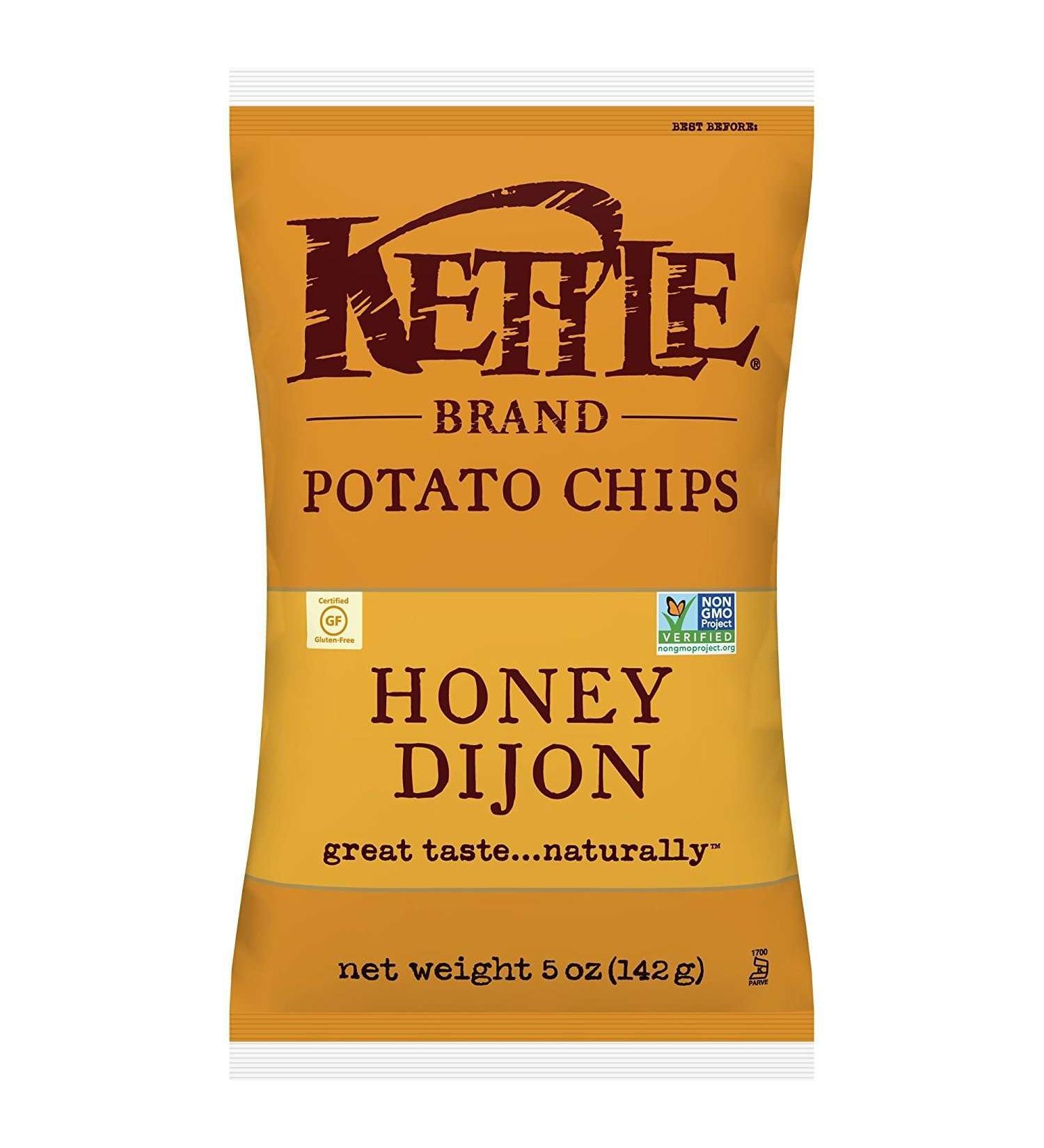Kettle Foods Honey Dijon Potato Chips 5 oz - Delicious & Crunchy Snack - Buy Online on GoSupps.com