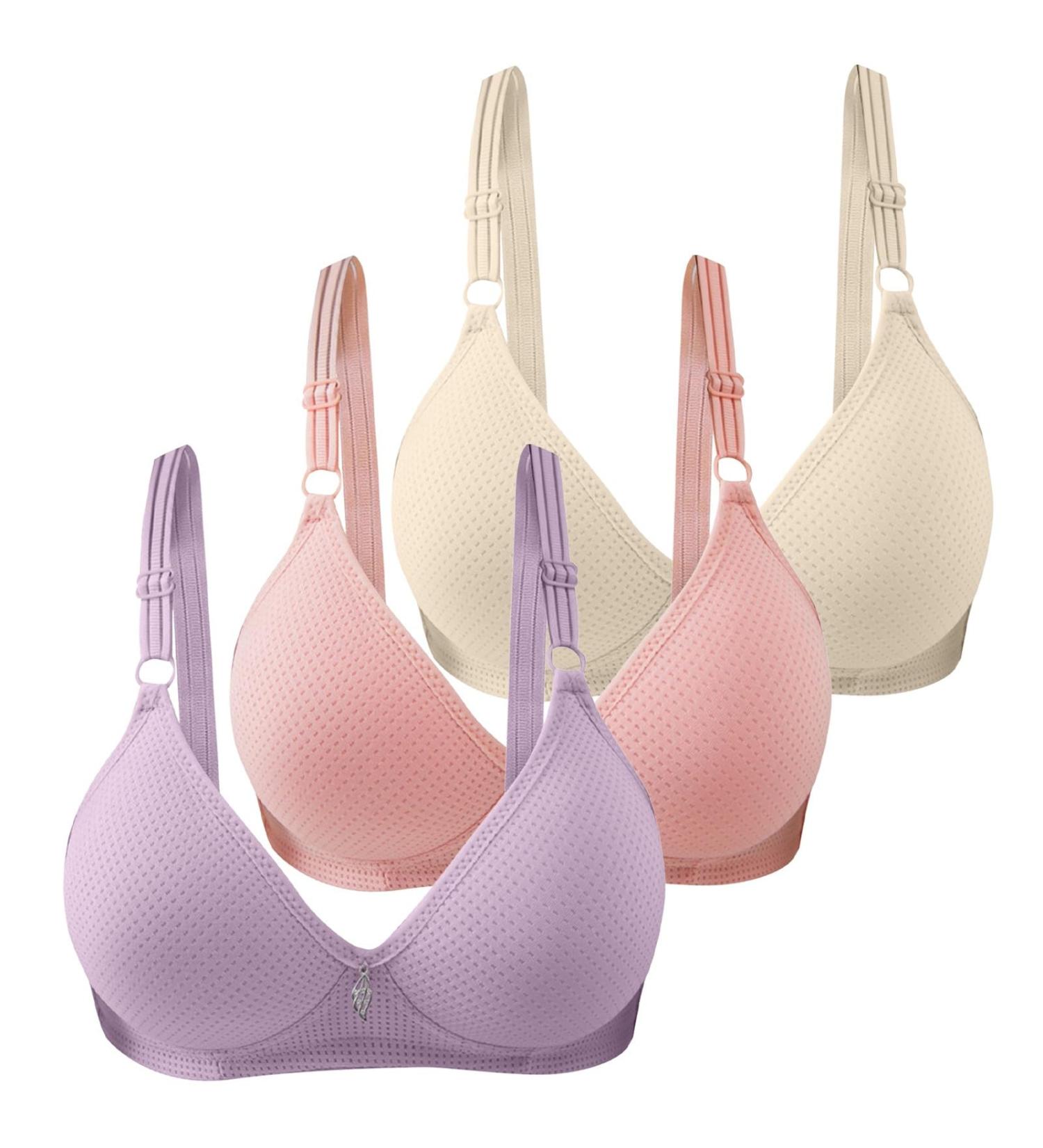 BHS Women's Seamless 3-Part Bra Padded Support & Push-Up Ideal for Yoga & Sleep Size 42 No Steel Ring - Buy Online on GoSupps.com