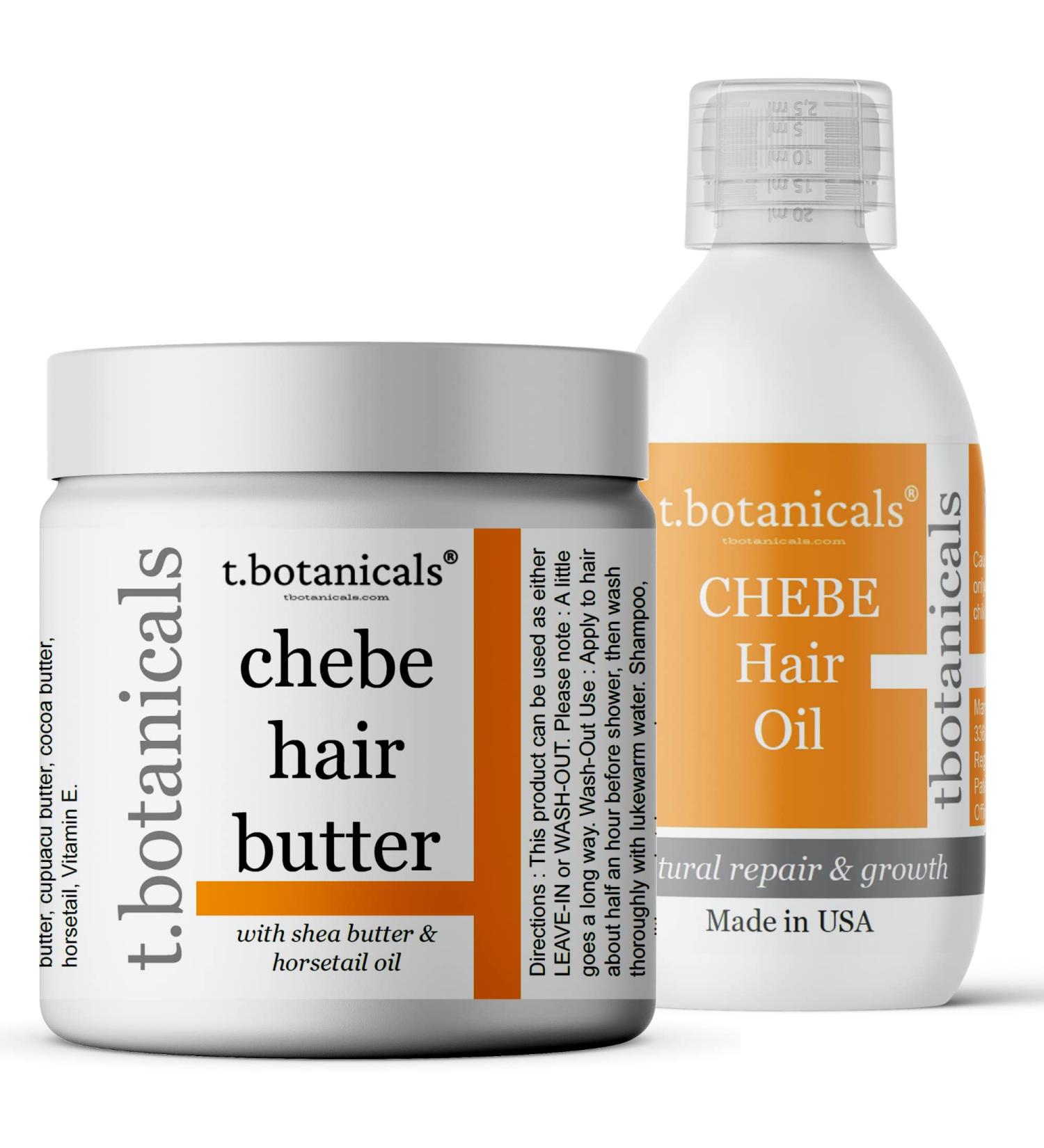 Chebe Oil and Butter Set for Hair Growth | Organic Chad Africa Formula with Horsetail Lavender | 4oz Oil & 8oz Butter - Buy Online on GoSupps.com