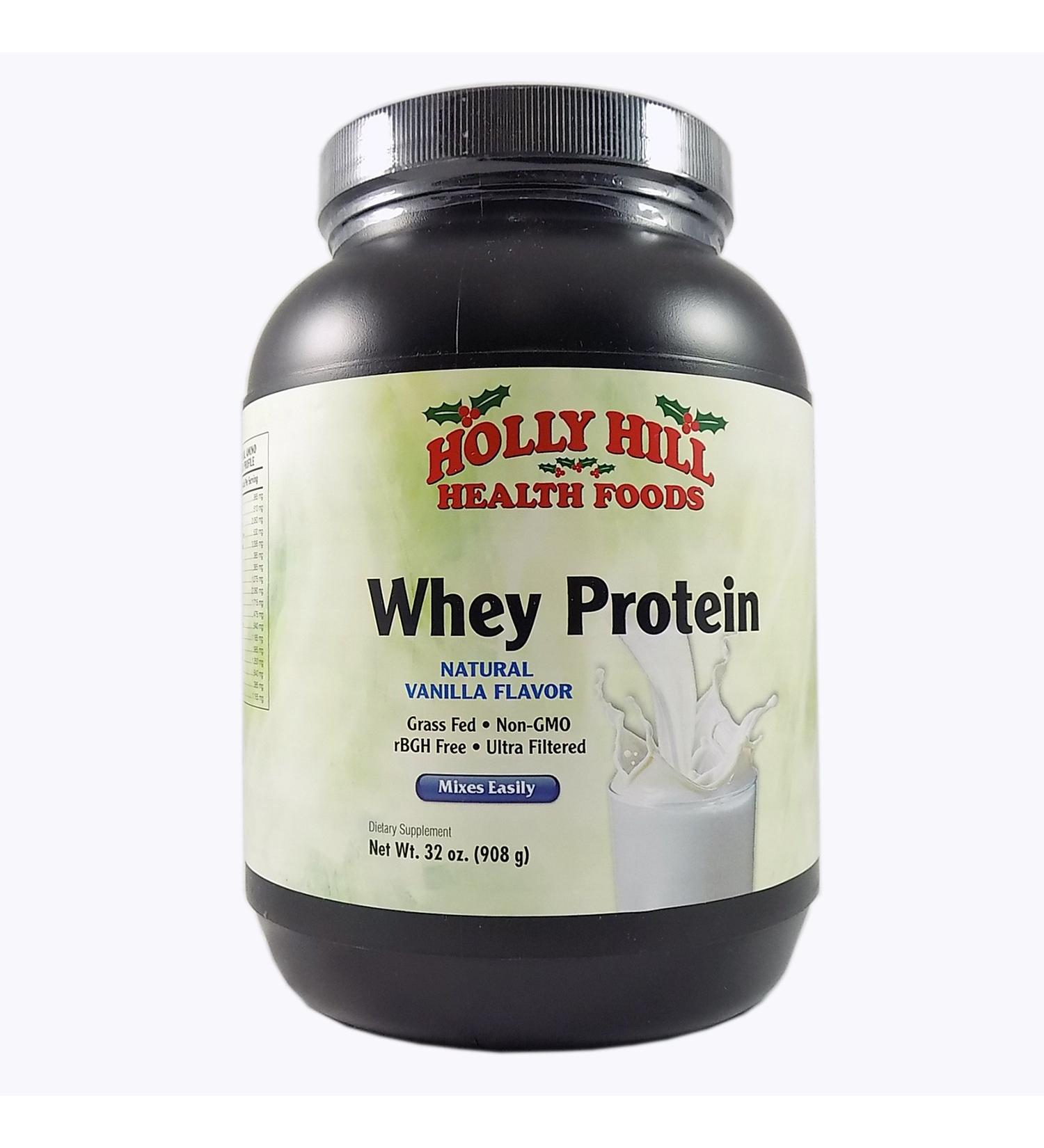 Holly Hill Health Foods Whey Protein Non GMO Vanilla 32 Ounces Vanilla 2 Pound (Pack of 1)