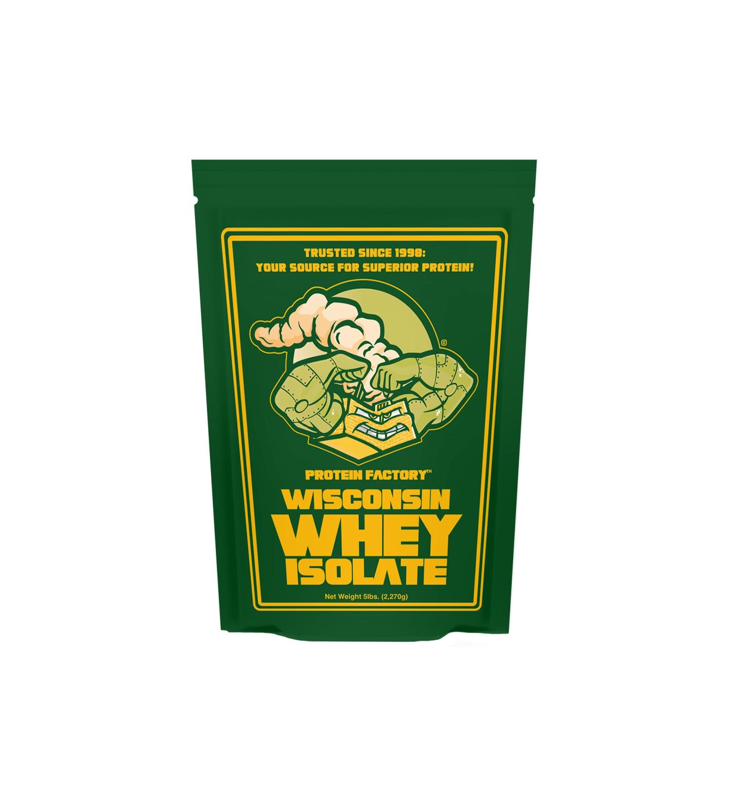 Protein Factory - Unflavored Wisconsin Whey Isolate for Muscle Growth & Recovery 90% Protein Lactose & Fat-Free 27g Protein 75 Servings 6g BCAAs (5 lbs) Unflavored 5 Pound (Pack of 1) - Buy Online on GoSupps.com