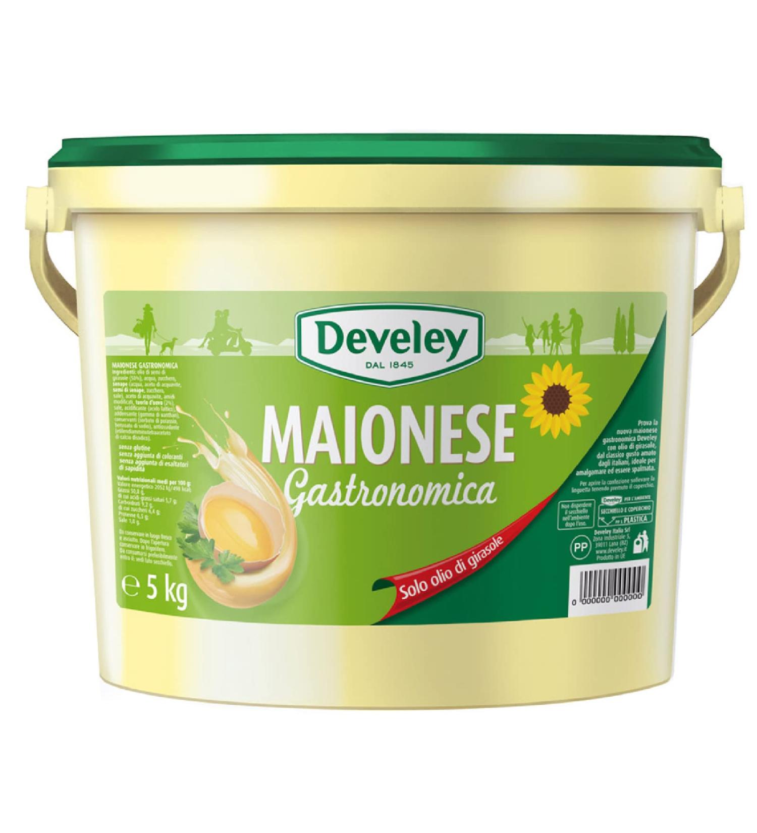 Develey Salsa Maionese Develey Champagne Bucket 5 kg Food Service Glutin-Free