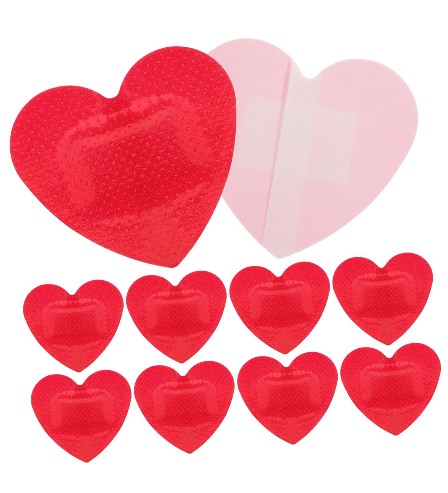 Buy FRCOLOR 25pcs Heart Shaped Stickers - Self-Adhesive Care Patches & Bandages for Home Use | Red Heart Stickers (3.80X3.20X0.20CM) - Fast International Shipping - Buy Online on GoSupps.com
