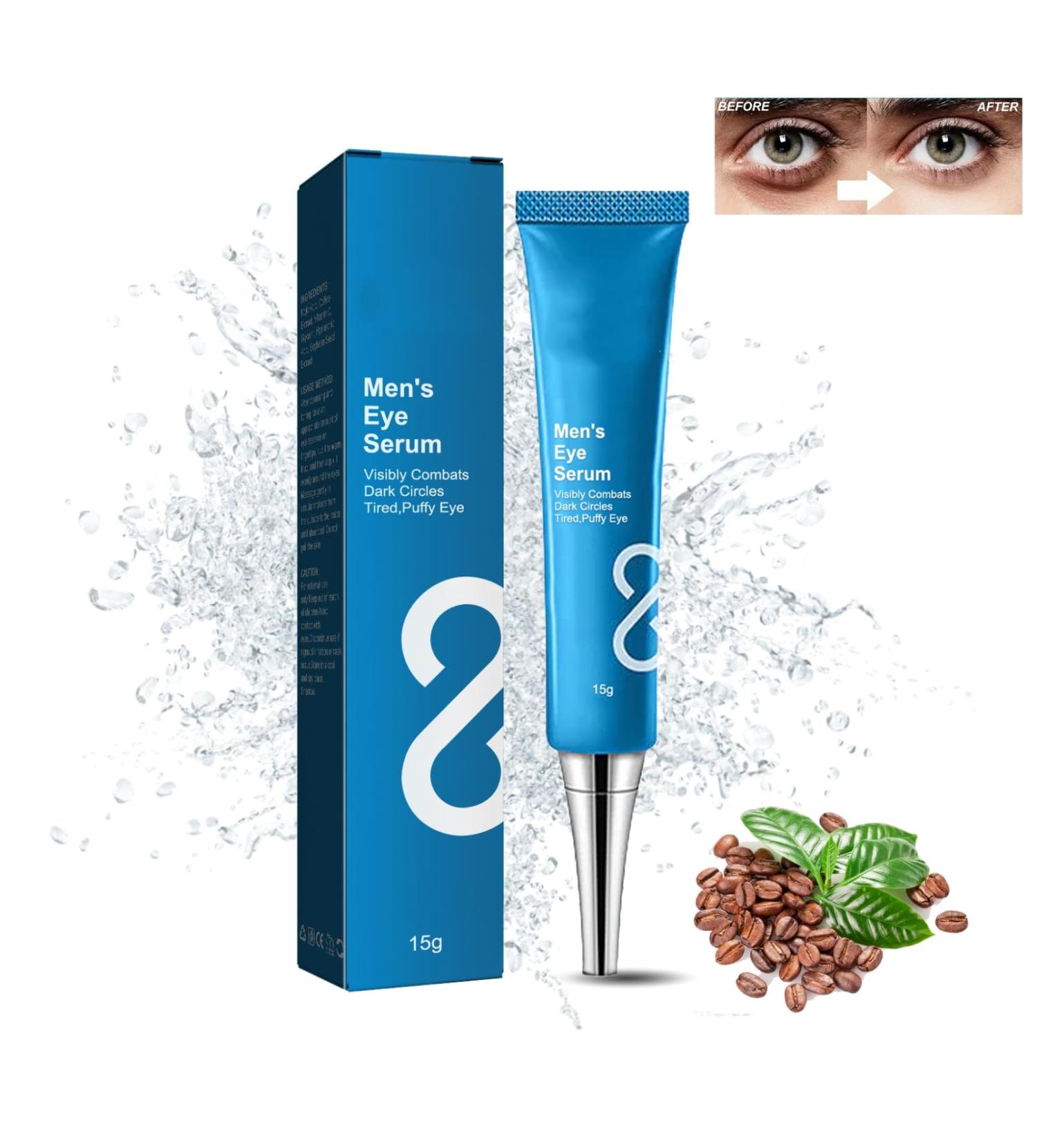 Tongyend Men Eye Serum Caffeine Eye Cream Instant Eye Tightening Cream Lifts Firming Anti-Wrinkle & Hyaluronic Acid Moisturiser Kojic Acid Eye Cream Instant Eye Lift & Eye Bag Depuffing Eye Gel - Buy Online on GoSupps.com