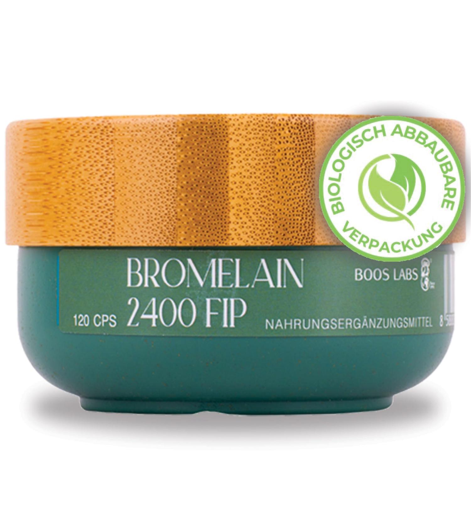 Boos Labs Bromelain 500mg - 2400 FIP - 120 Vegan Capsules - Natural Pineapple Enzyme for Digestive Health - Buy Online on GoSupps.com