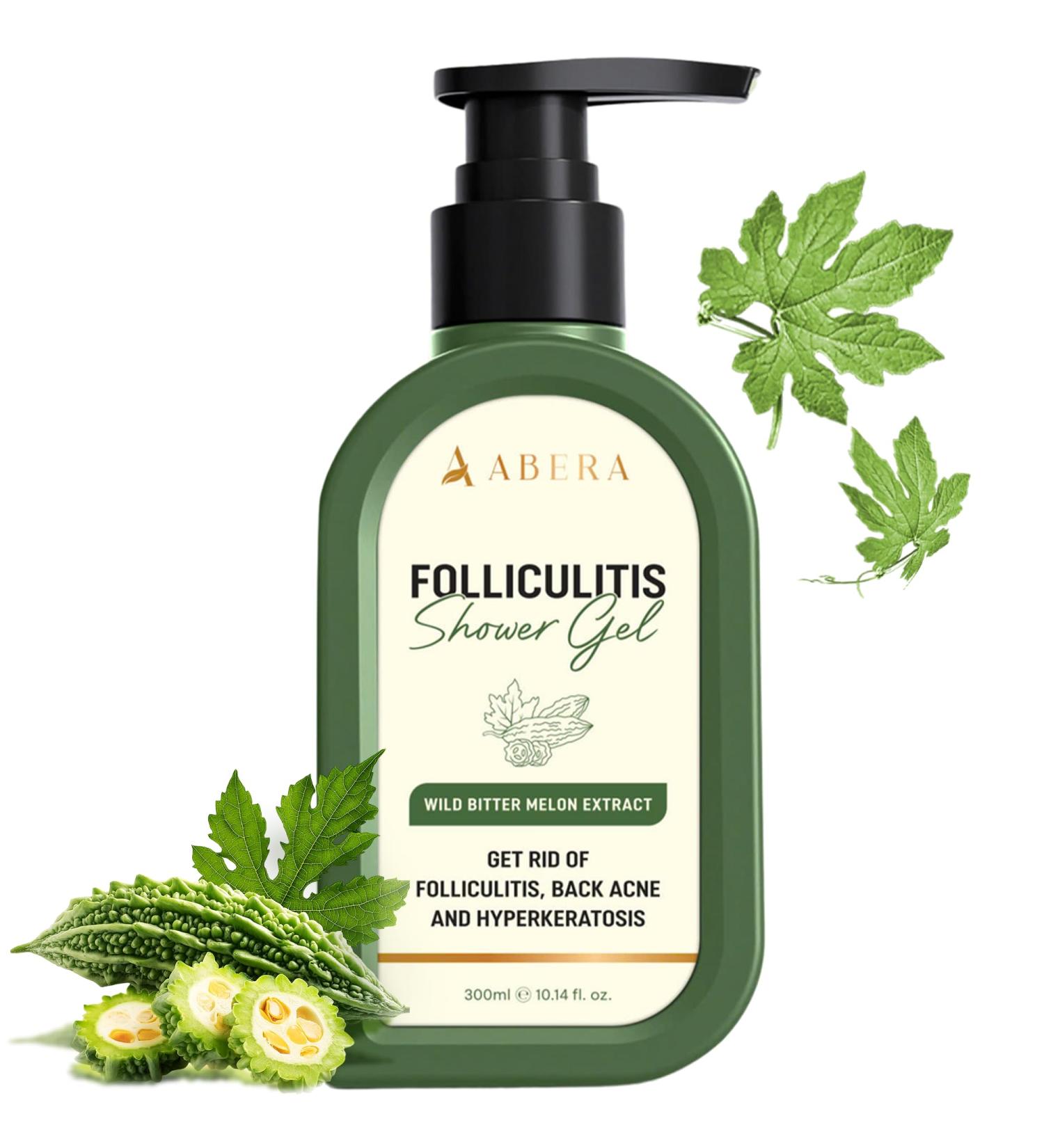 ABERA High-Performance Folliculitis Body Wash with Wild Bitter Melon Extract, BHA Shower Gel, Reduces Back Acne & Keratosis Pilaris, Folliculitis Treatment, Acne Body Wash for Sensitive Skin, 10.14 oz A. 1 Box - Buy Online on GoSupps.com