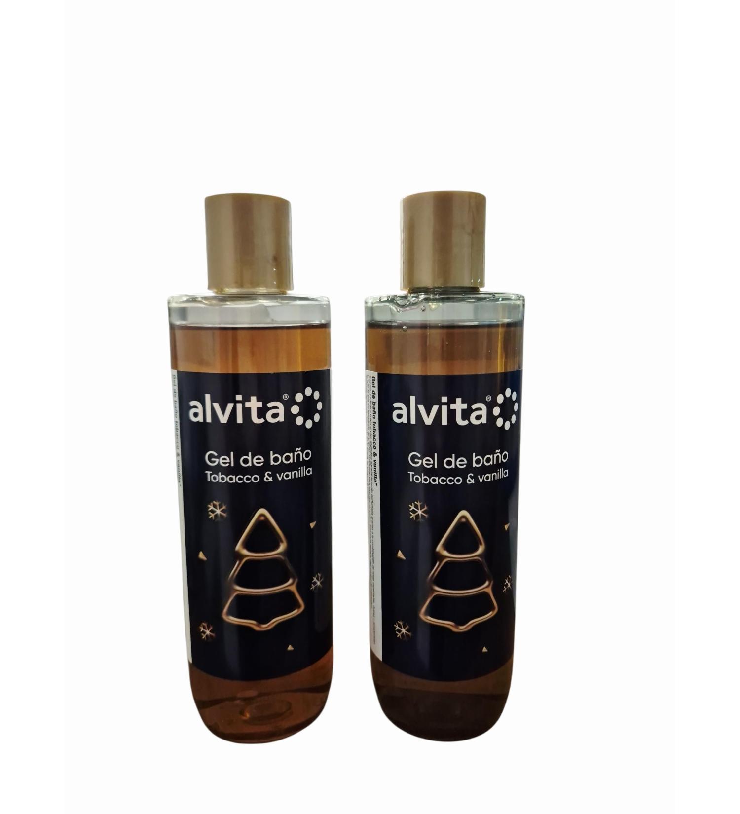 Alvita Shower Gel 250ml Two-Pack Vanilla and Tobacco fragrance Christmas design special Christmas gift soft and creamy gel perfumed and moisturized skin