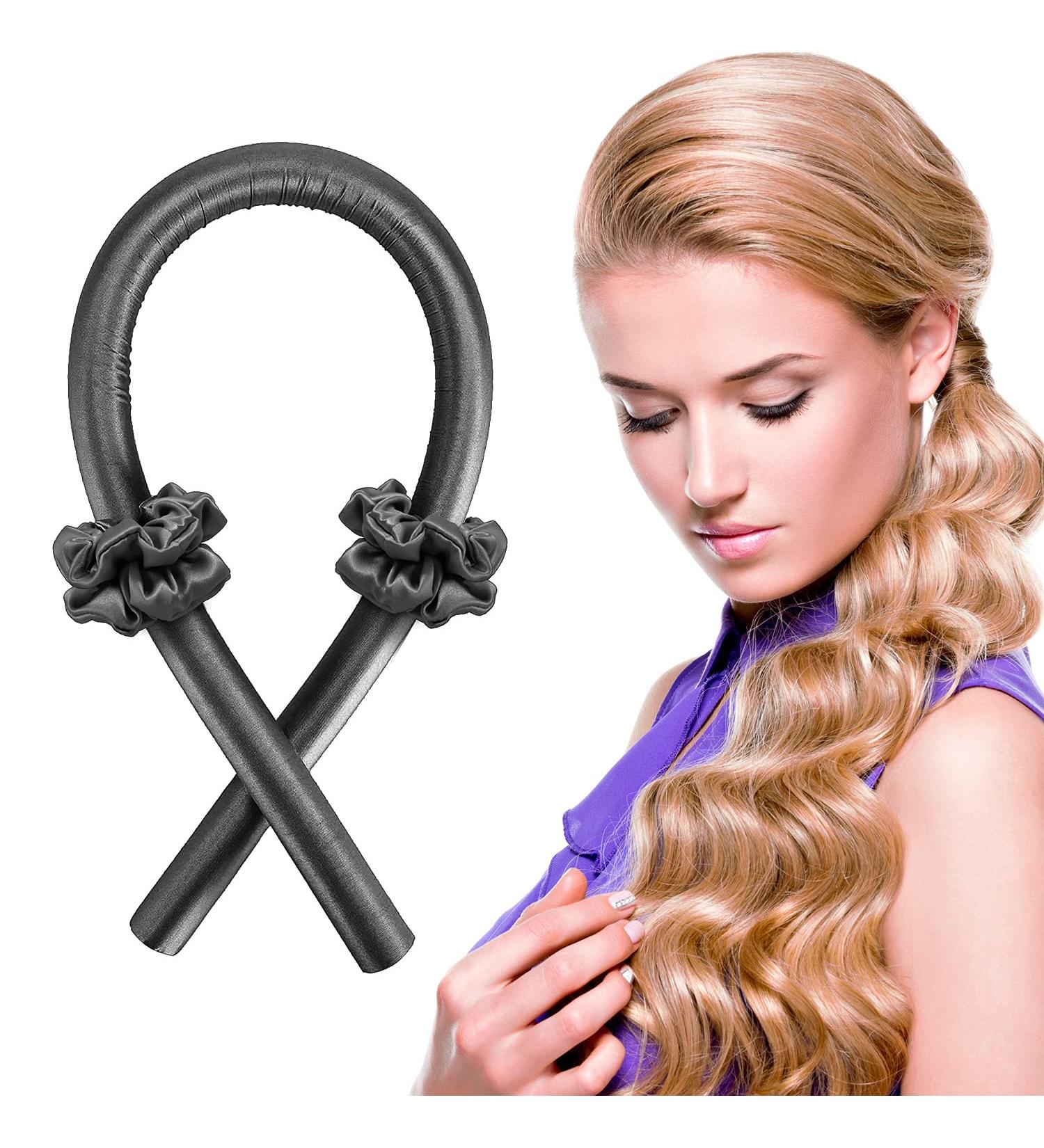 Buybeybuy Silk Heatless Curling Rod Headband for Long Hair - Black - Buy Online on GoSupps.com