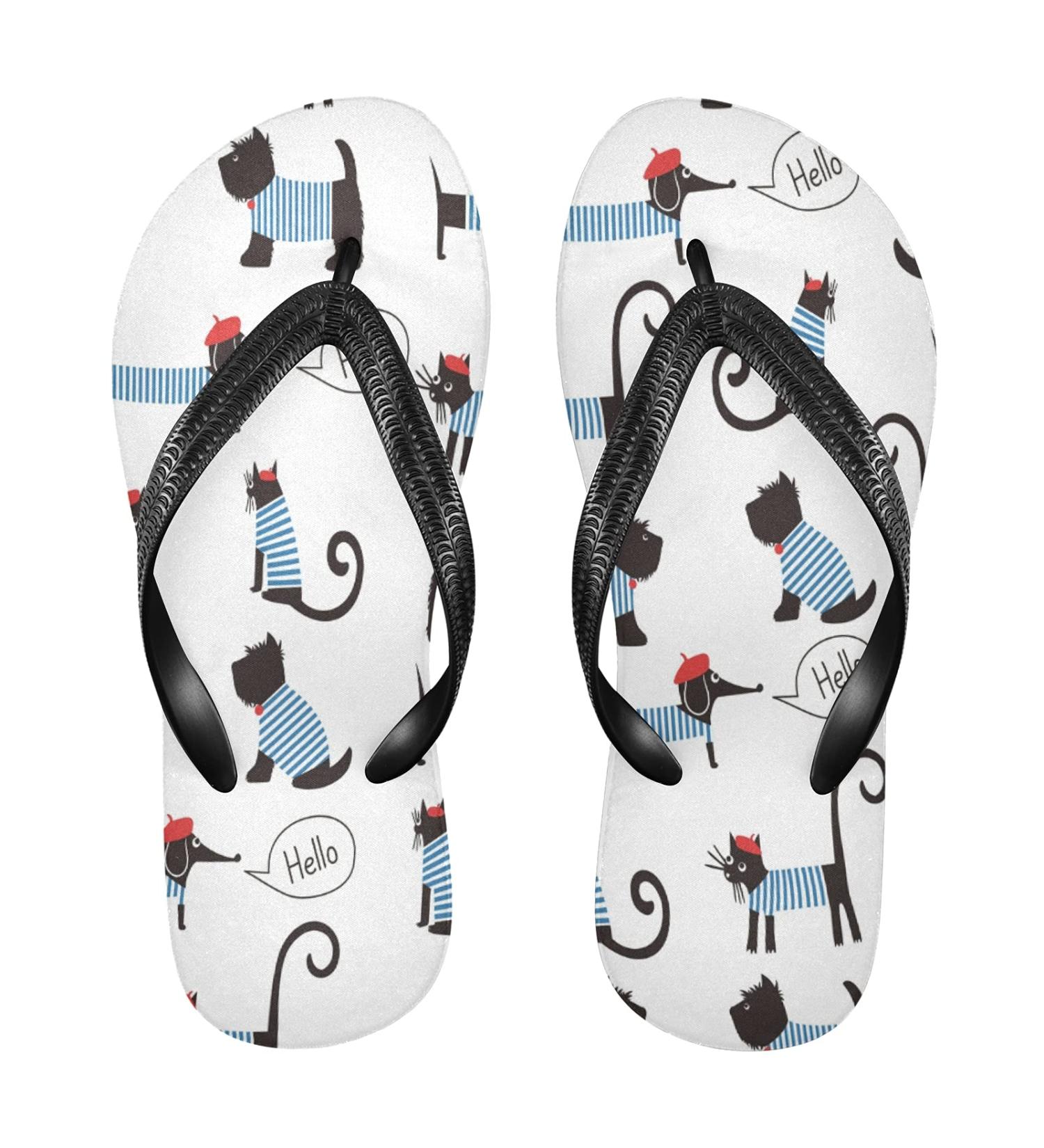 Shop Mnsruu Flip-Flops for Dogs | French Puppy & Dachshund Styles for Home Hotel Spa & Travel | XS Sizes for Men & Women - Buy Online on GoSupps.com