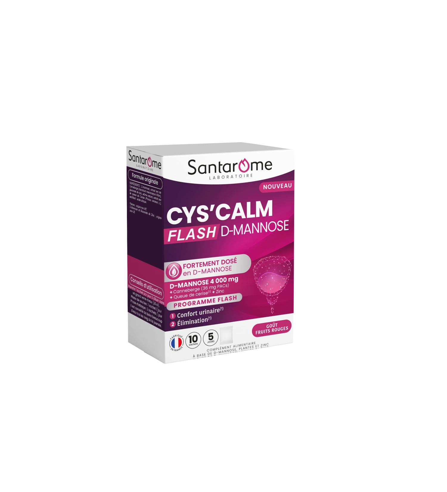 Santarome - Cys'calm D-Mannose Flash - Compl ment alimentaire confort urinaire - Canneberge queue de Cerise - 10 sachets - Made In France - Buy Online on GoSupps.com