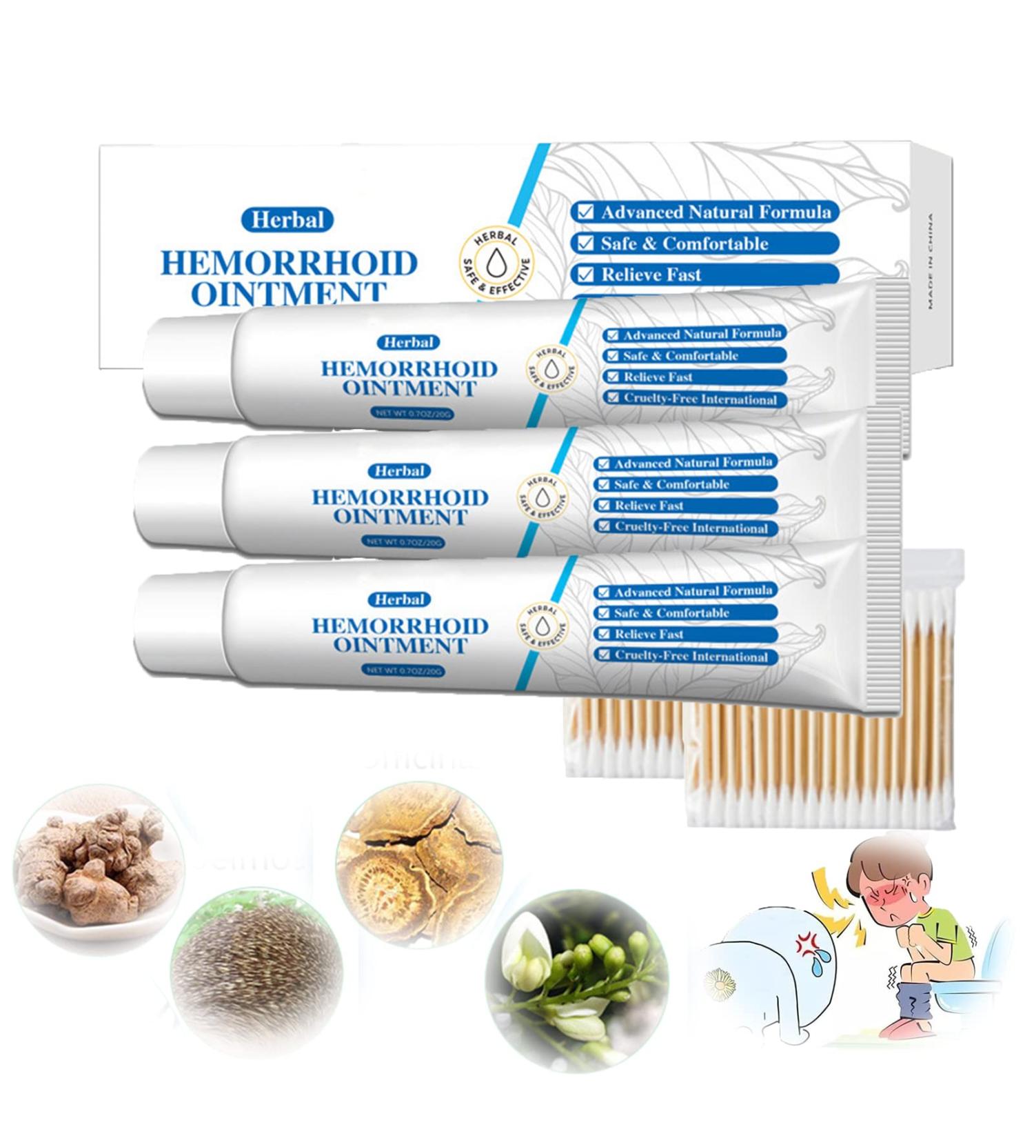 Healmusz Natural Herbal Hemorrhoids Ointment Healmusz Hemorrhoid Ointment Chinese Herbal Hemorrhoids Cream Organic Herbal Hemorrhoids Ointment 0.7Oz/20g (3pcs) - Buy Online on GoSupps.com