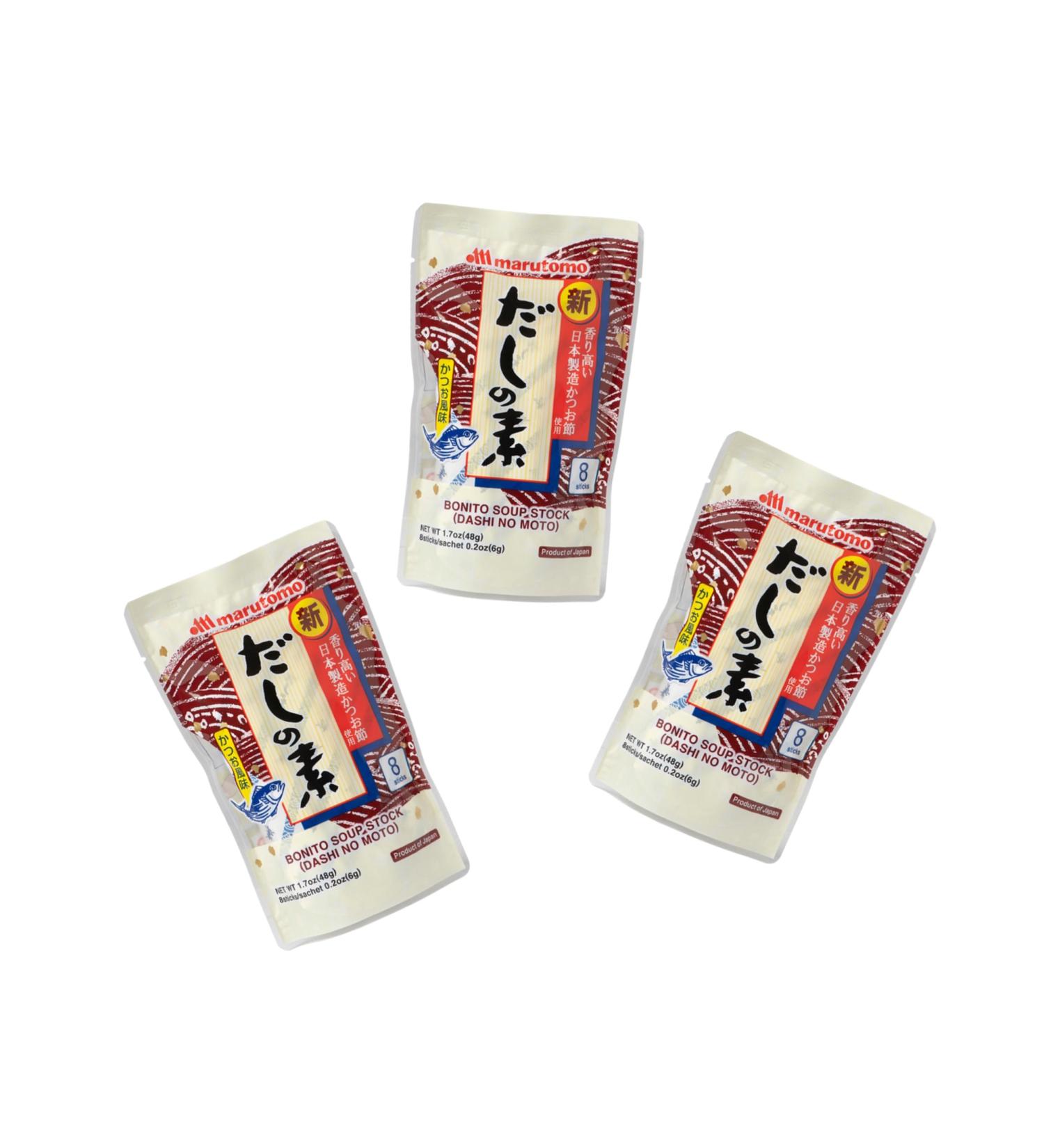 MARUTOMO Dashino Moto Pack of 3 Japanese Dashi Powder Portioned for Miso Soup Authentic Umami OG ASIA Taste 144g - Buy Online on GoSupps.com