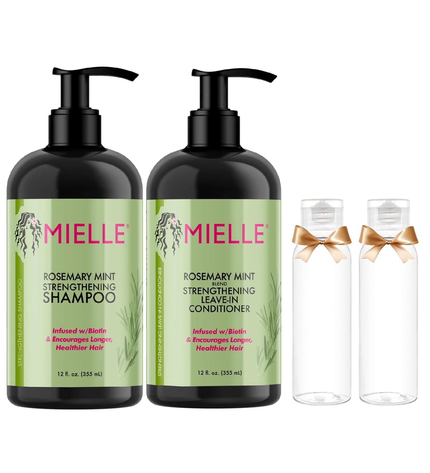 Rosemary Mint Shampoo Leave in Conditioner Set with Travel Bottle 2pcs - Buy Online on GoSupps.com