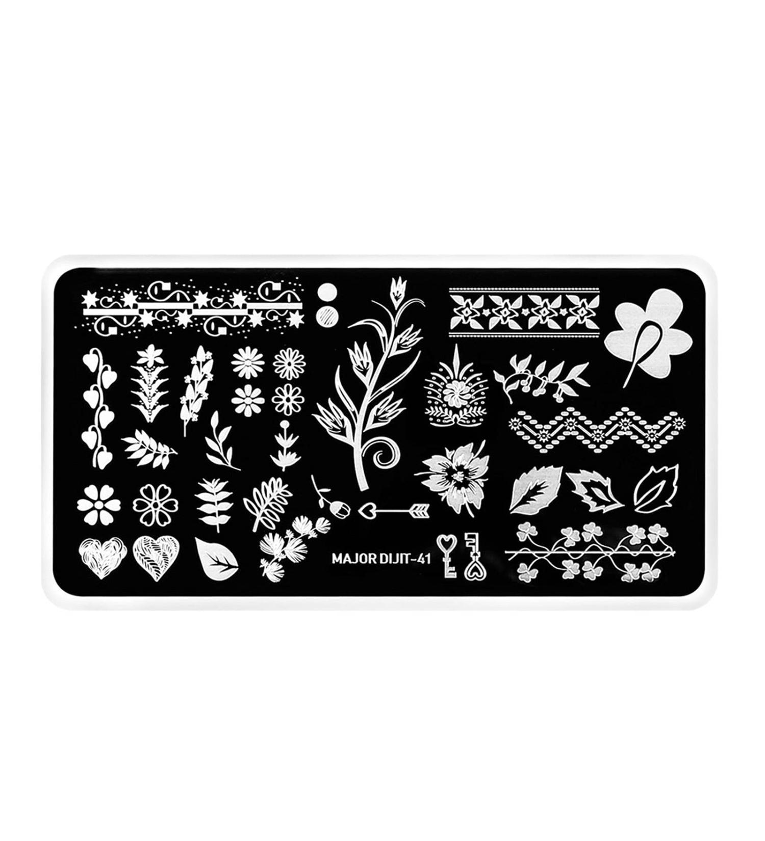 Cuiyoush Nail Stencil - Stainless Steel Printing Plate for Halloween & Christmas Manicure | Various Patterns for Girls - Buy Online on GoSupps.com