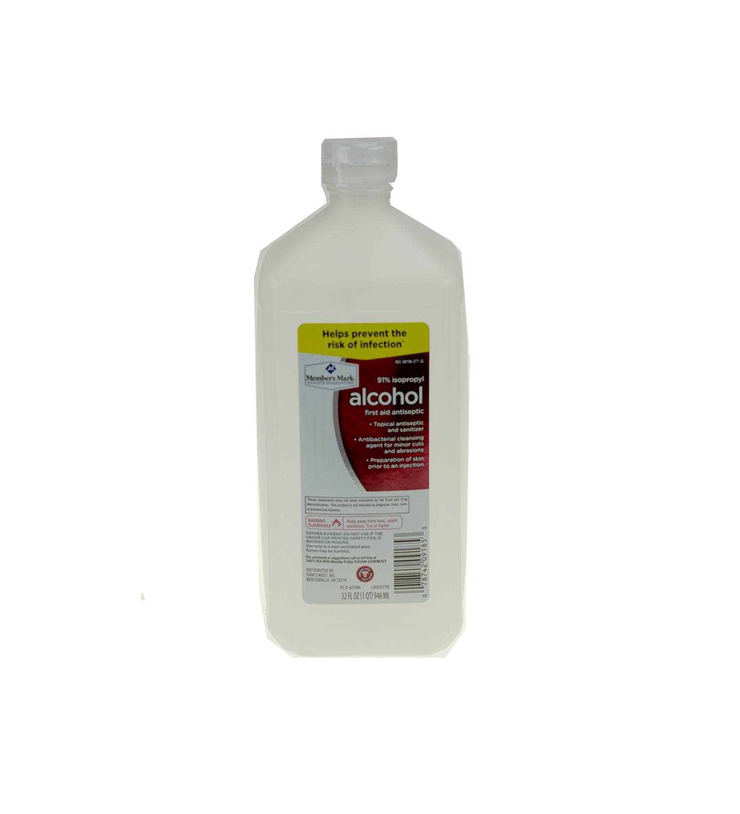 91% Isopropyl Alcohol - 32 fl oz Bottle for Disinfection & Cleaning | Fast International Shipping - Buy Online on GoSupps.com