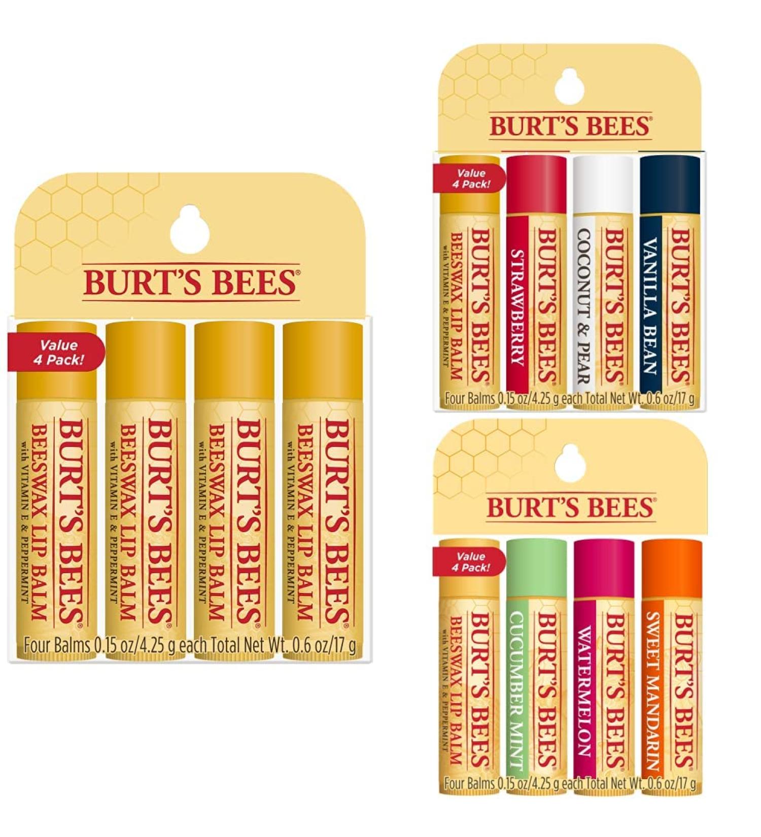 Burt's Bees Lip Balm Flavor 12count