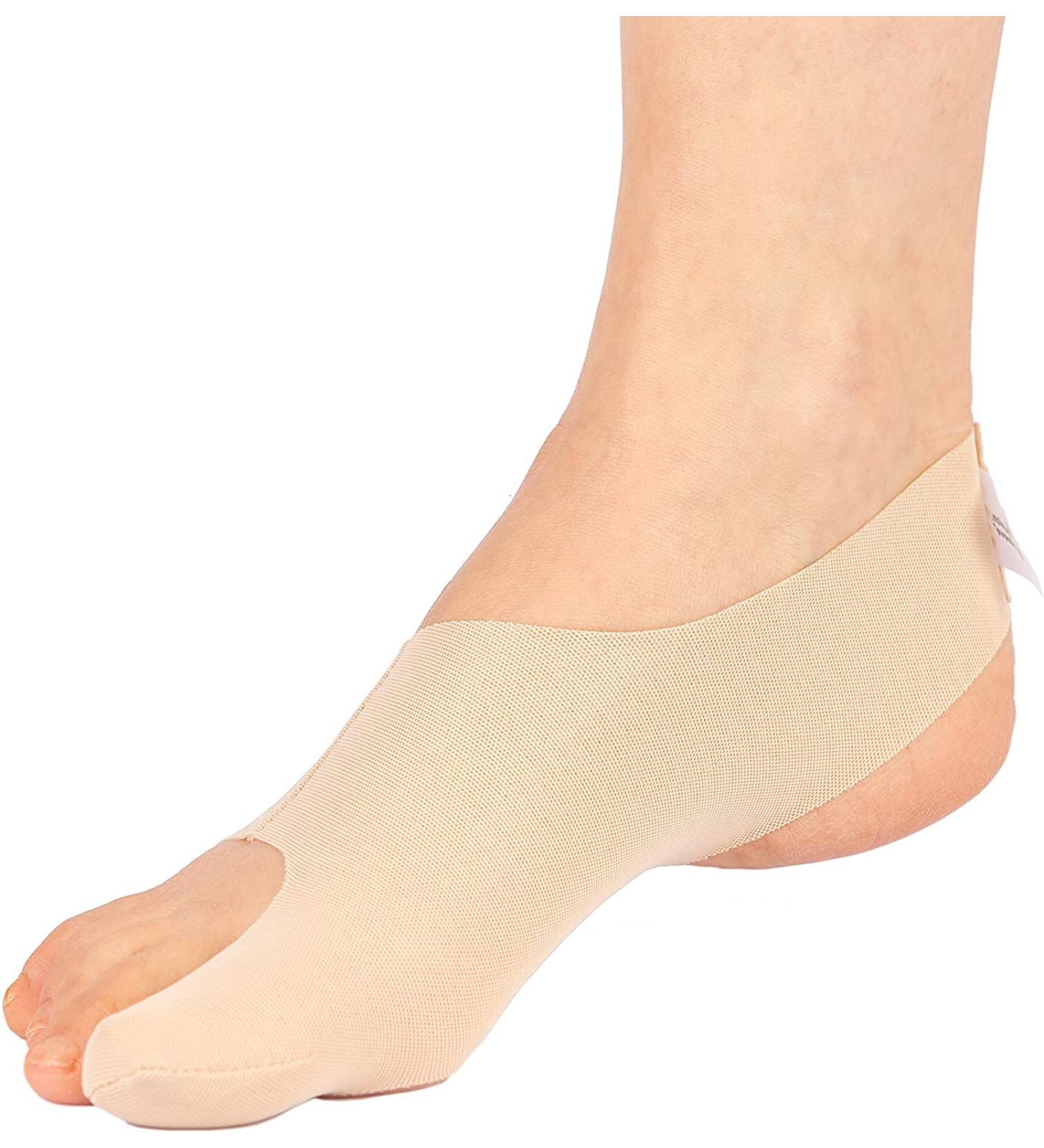 Bunion Sleeve | Ultra-Thin Corrector & Toe Straightener Bandage | Sports & Active Wear | Orthopaedic Hallux Valgus Support XS UK 3.5 Beige - Buy Online on GoSupps.com