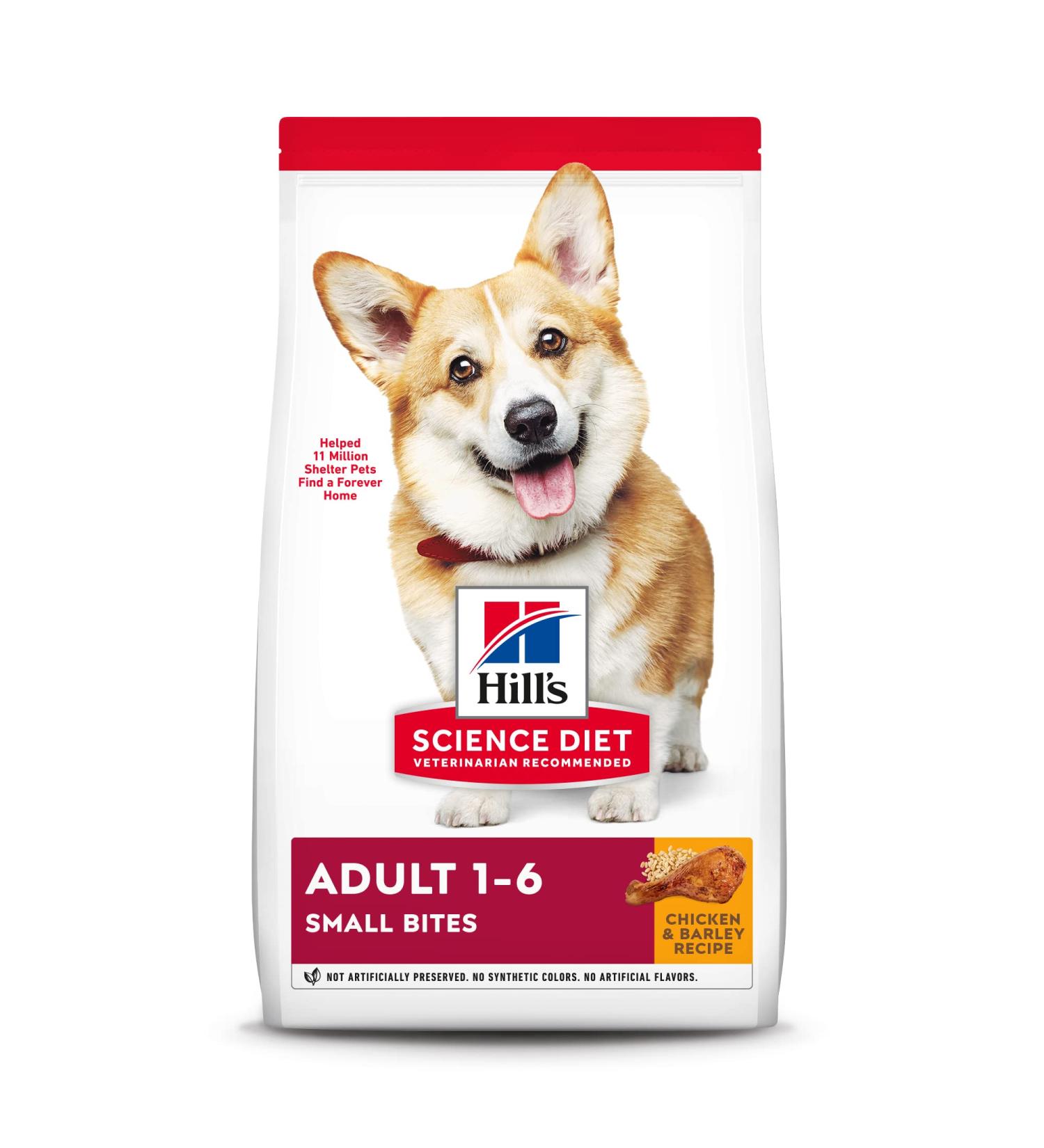 Hill's Science Diet Adult Small Bites Chicken & Barley Recipe Dog Food - 5 lb. Bag - Buy Online on GoSupps.com