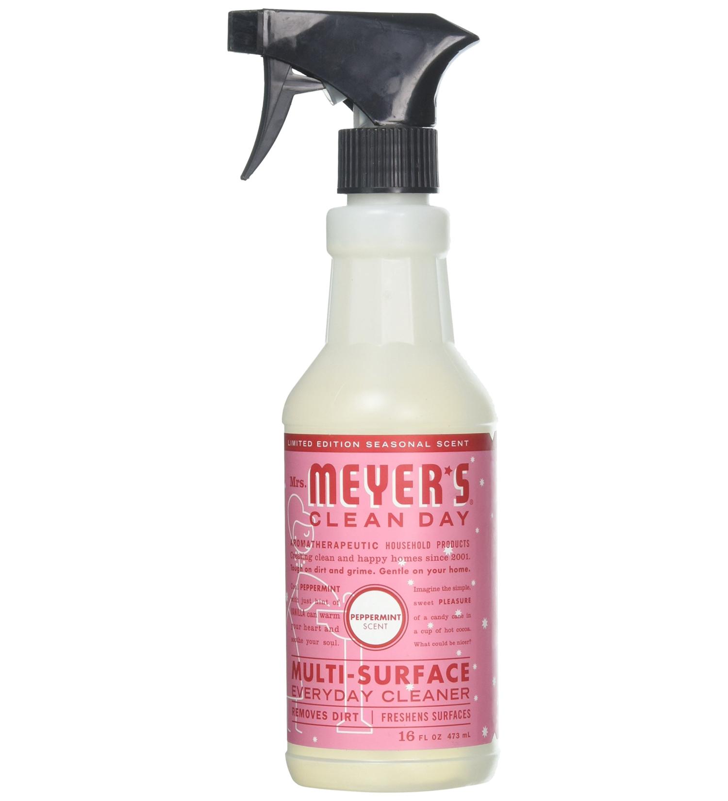 Mrs. Meyer's Multi-Surface Cleaner, Peppermint, 16 OZ (Pack of 6)