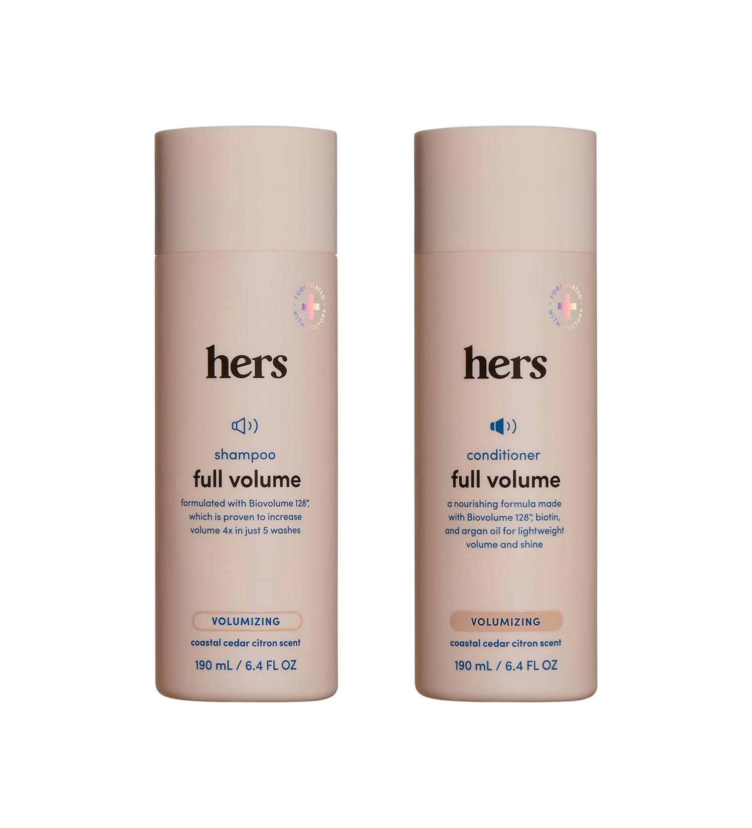 Hers Full Volume Shampoo and Conditioner - Cedar & Citron - 6.4 fl oz x 2 Bottles - Buy Online on GoSupps.com
