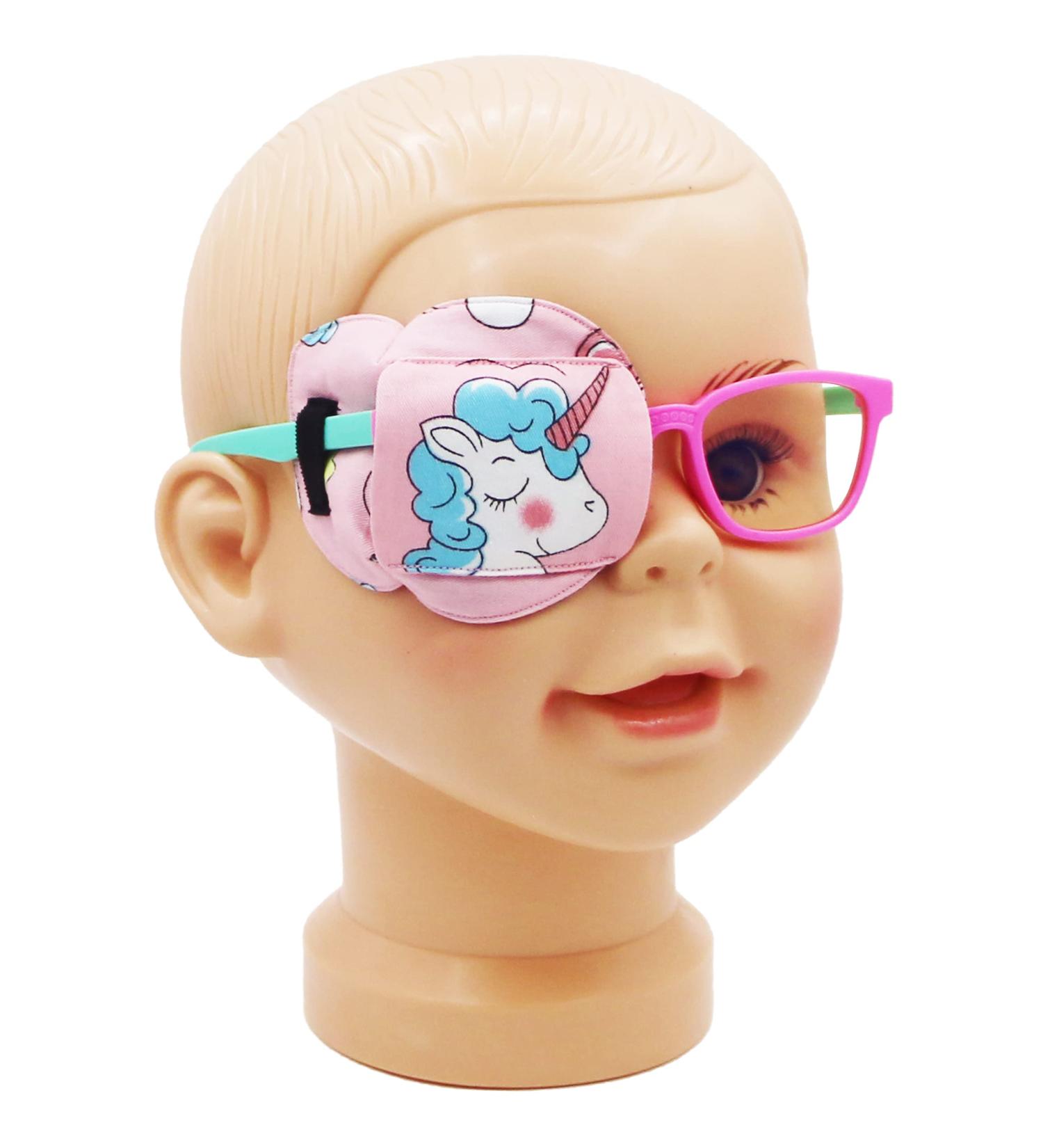 Astropic 3D Cotton & Silk Eye Patch for Kids | Girls Eye Patch for Glasses | Medical Eye Patch for Children with Lazy Eye (Blue Unicorn  Right Eye) To Cover Right Eye Blue Hair Unicorn - Buy Online on GoSupps.com