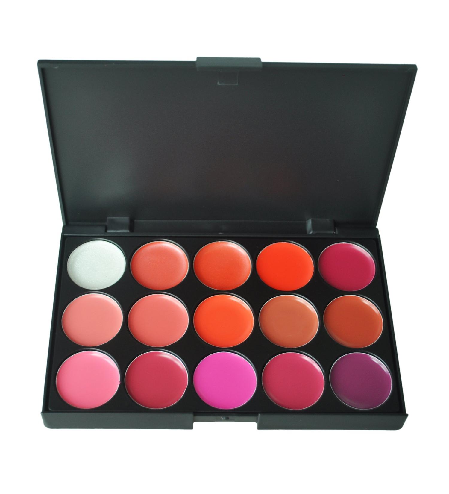 Lckiioy Lipstick palette lip gloss 15 colors pro makeup - Buy Online on GoSupps.com