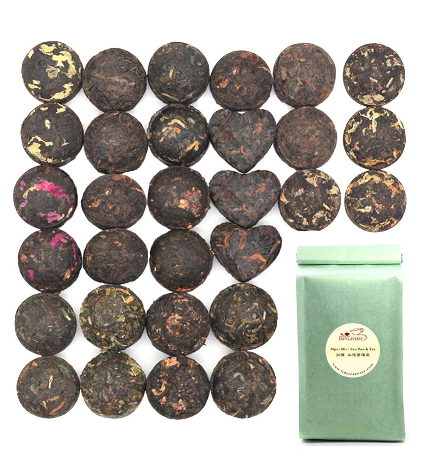 LWXLJMJZC -Yunnan Pu'er Tea Mini Tuo Cha 30 Pieces (10 Flavors * 3 Pieces) Pu-erh Tea China (Fermented and Unfermented) - Buy Online on GoSupps.com