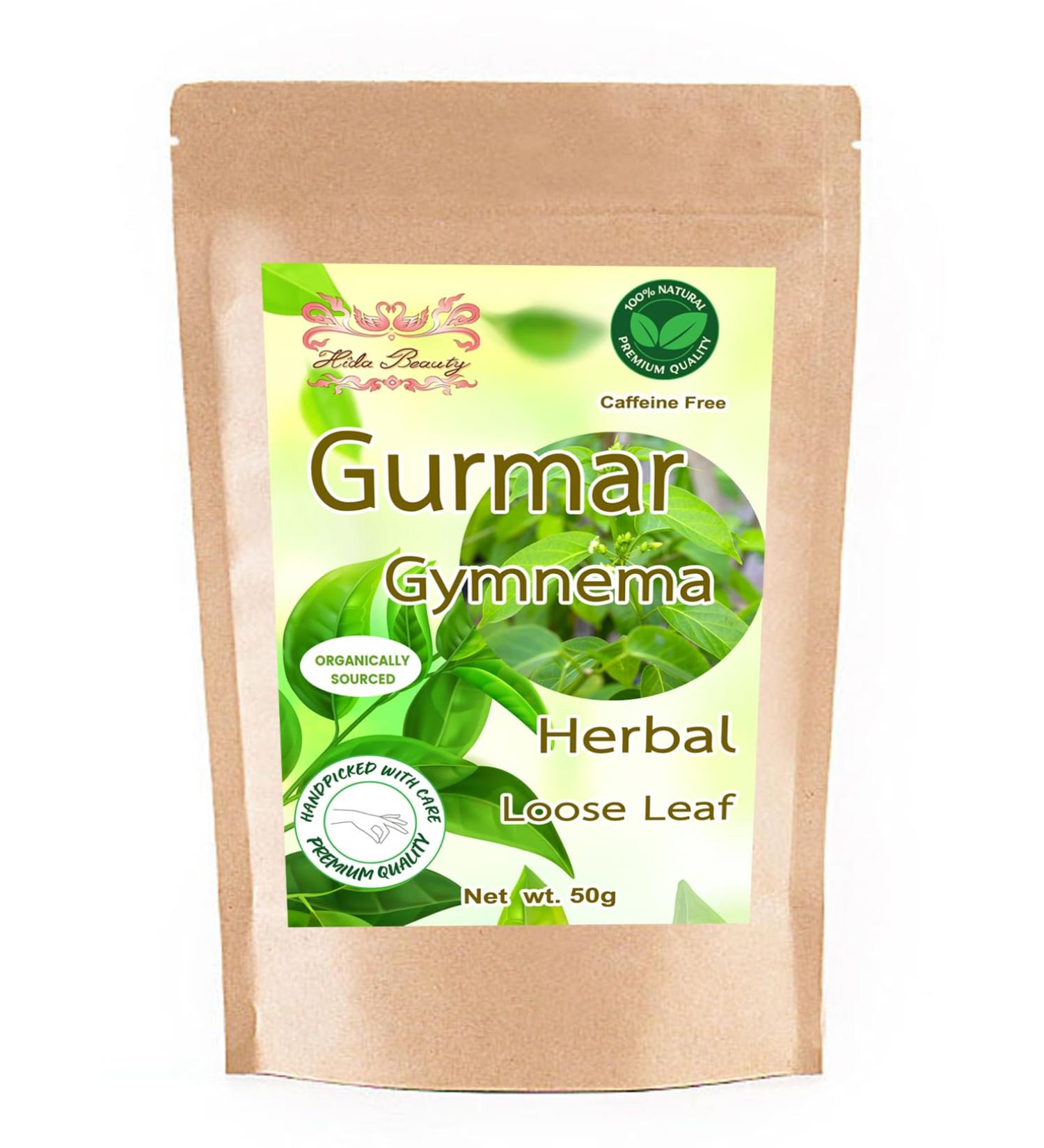 Hida Beauty Gurmar Gymnema Sylvestre For Tea 50g Dried Loose Leaf Original flavor - Buy Online on GoSupps.com