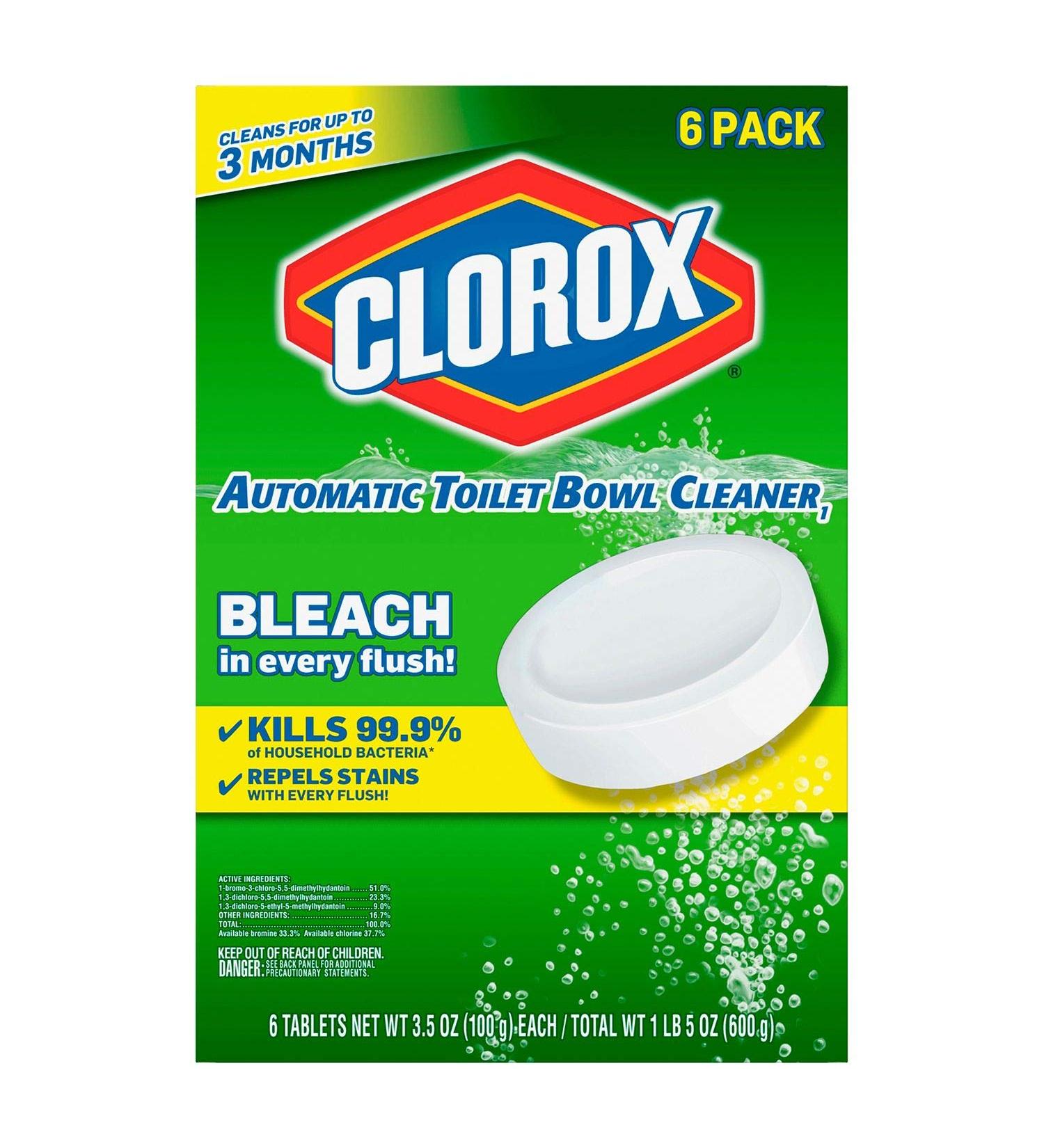 Clorox Automatic Toilet Bowl Cleaner Tablet - 3.5 Ounce, 6 Pack