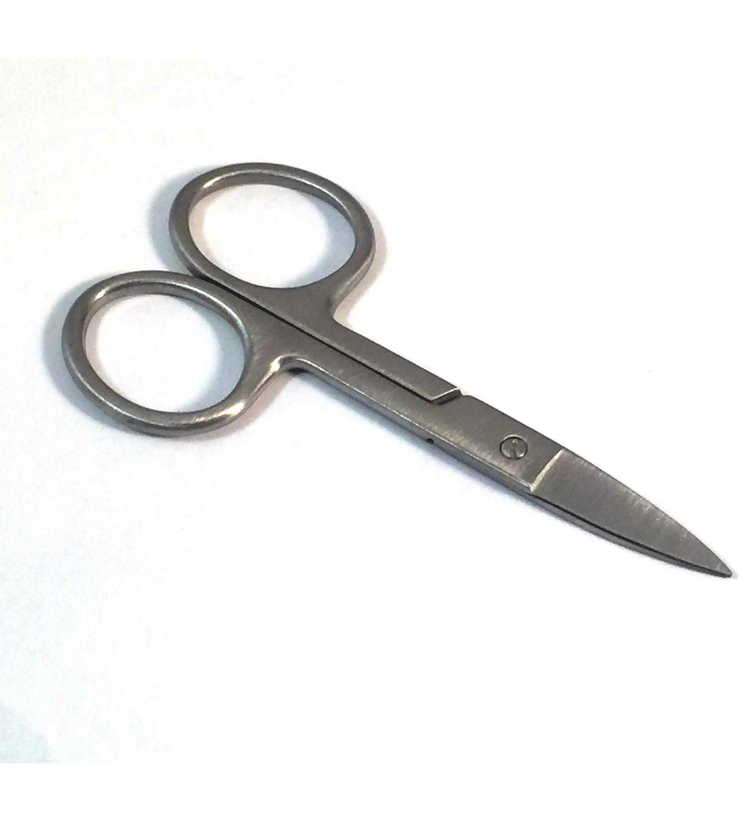 STRAIGHT NAIL SCISSORS - STAINLESS STEEL - PRECISION GROUND BLADES - PERFECT FOR MANICURES - BEAUTY CARE BRAND