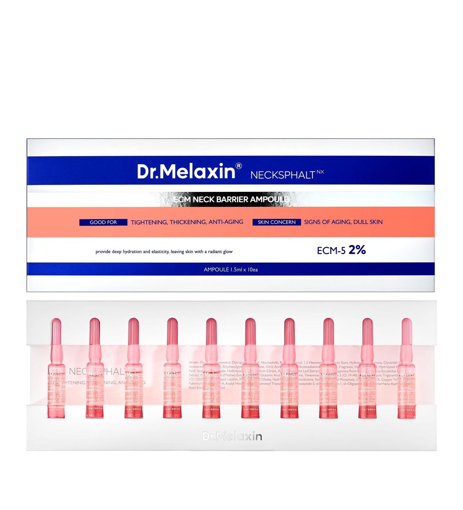 Necksphalt Neck ECM Barrier Ampoule 1.5ml (10 Pack) - Skin Firming & Hydrating | International Shipping - Buy Online on GoSupps.com