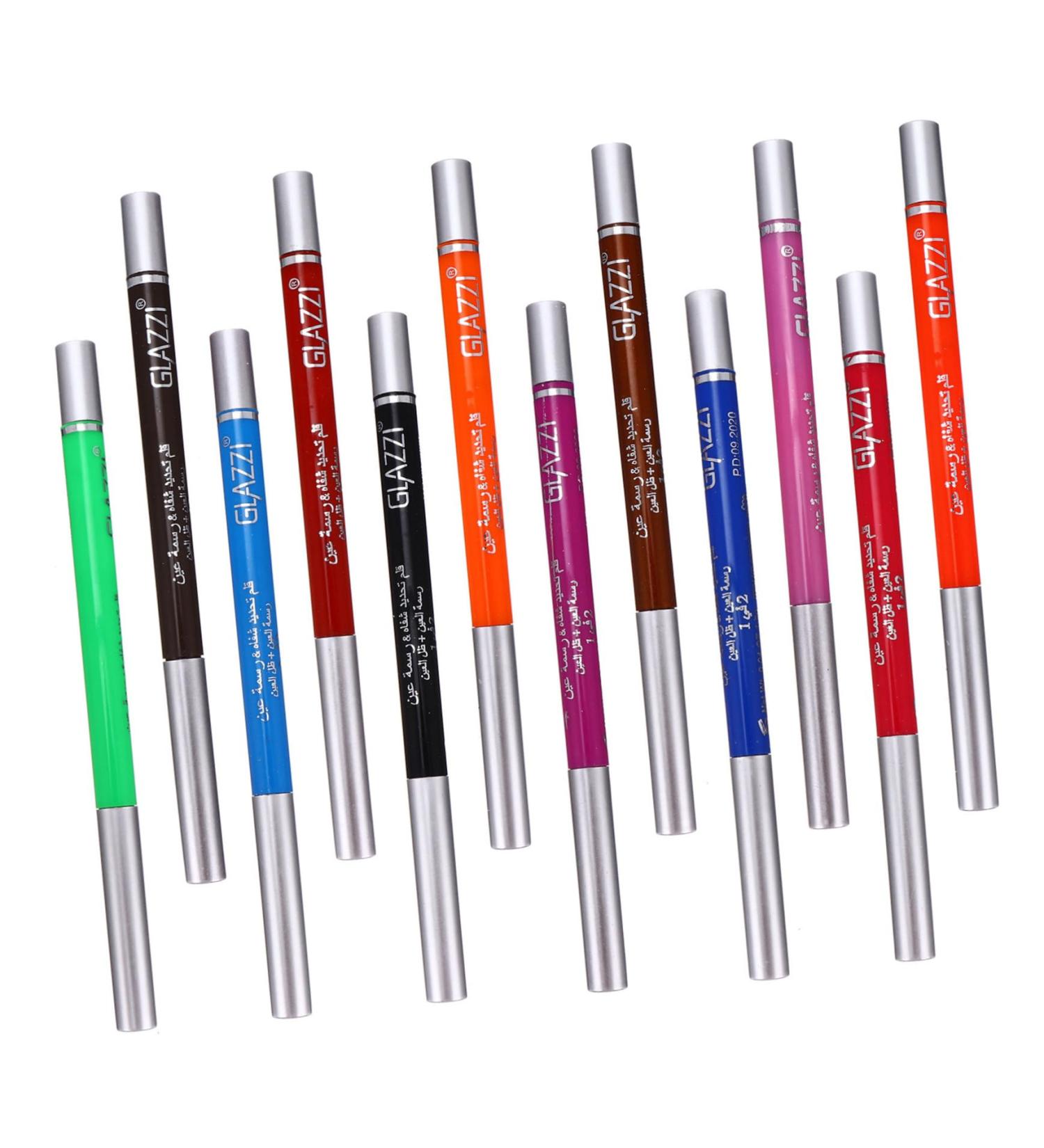 Mikinona 12 Pcs 1 Set Shadow Set Creative Eyeliners Colored Eyeliners Eyeliner Kit Plastic Colorful - Buy Online on GoSupps.com