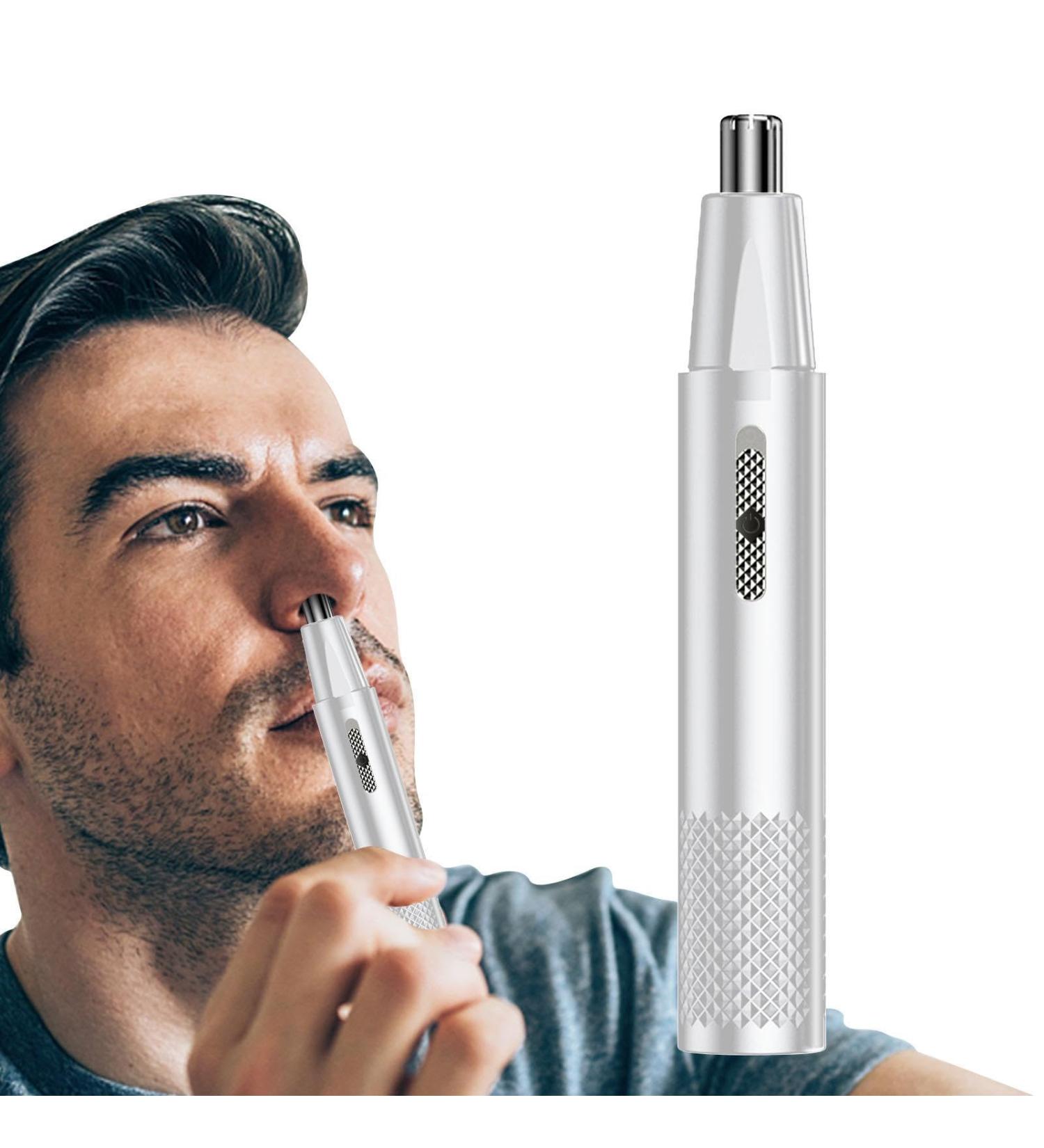 Shakven Nose And Ear Trimmer For Men | Rechargeable Nose Clippers For Men | Eyebrow Trimmer Hair Clipper 2 In 1 For Face Beard Foot Hand Hair Easy Cleansing Nose Clippers White Nose Hair Tool - Buy Online on GoSupps.com