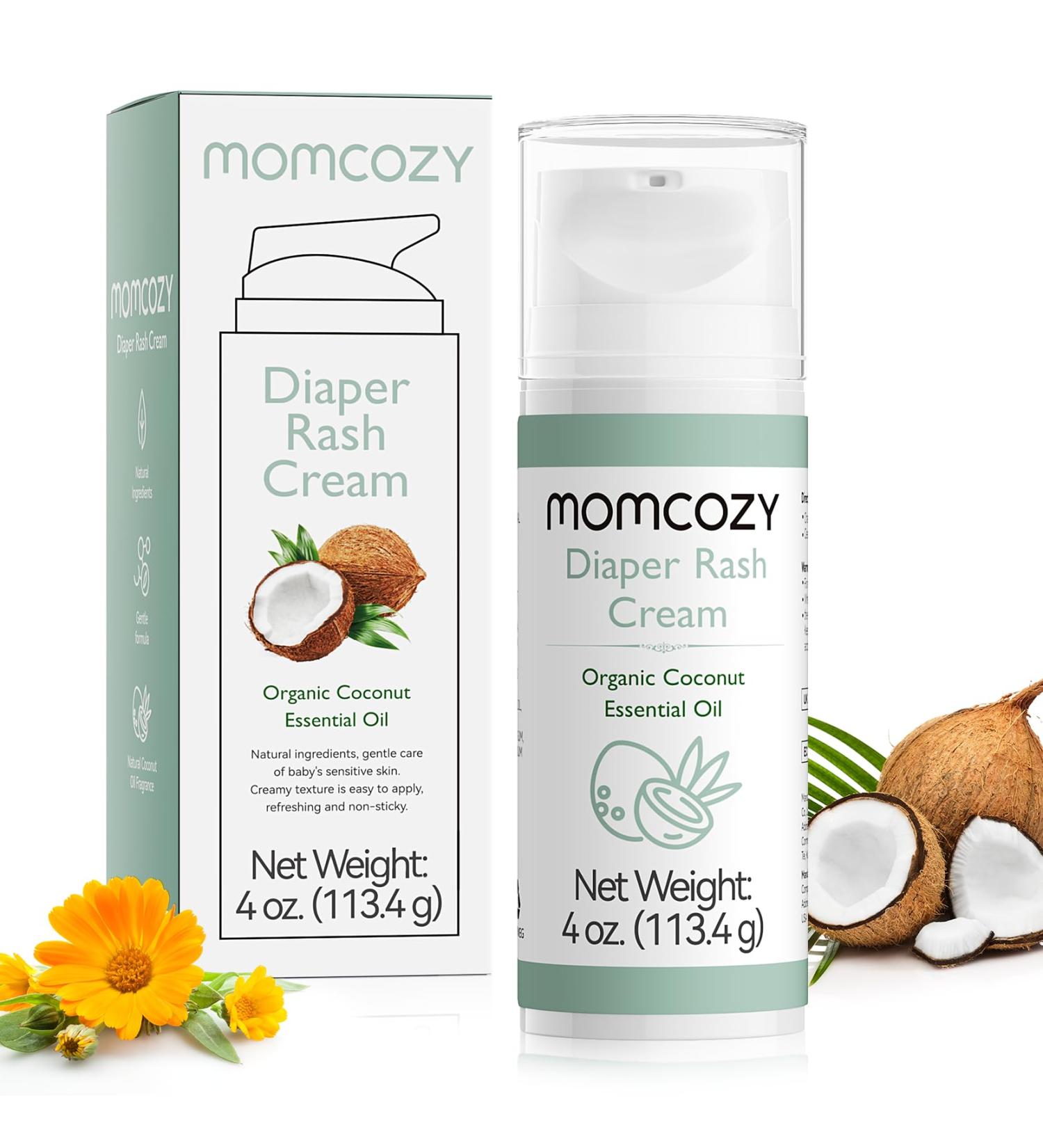 Momcozy Baby Diaper Rash Cream - Natural Fragrance-Free Hypoallergenic Skin Care for Babies - 4 oz - Buy Online on GoSupps.com