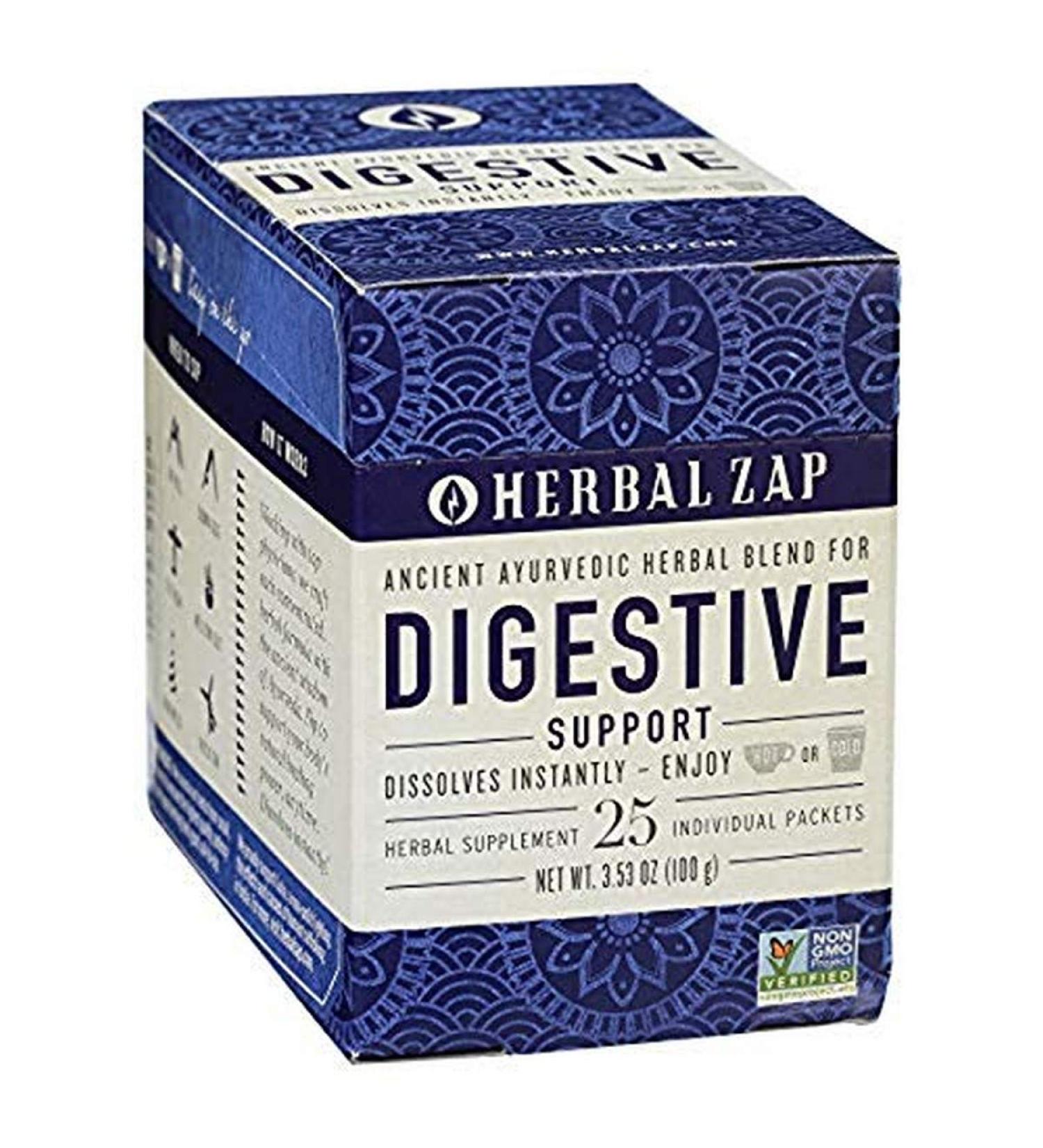 Herbal Zap Ayurveda Digestive Cool & Calm Instantly Dissolving Ayurvedic Herbs with Amla Fruit 25 Count Box - Buy Online on GoSupps.com