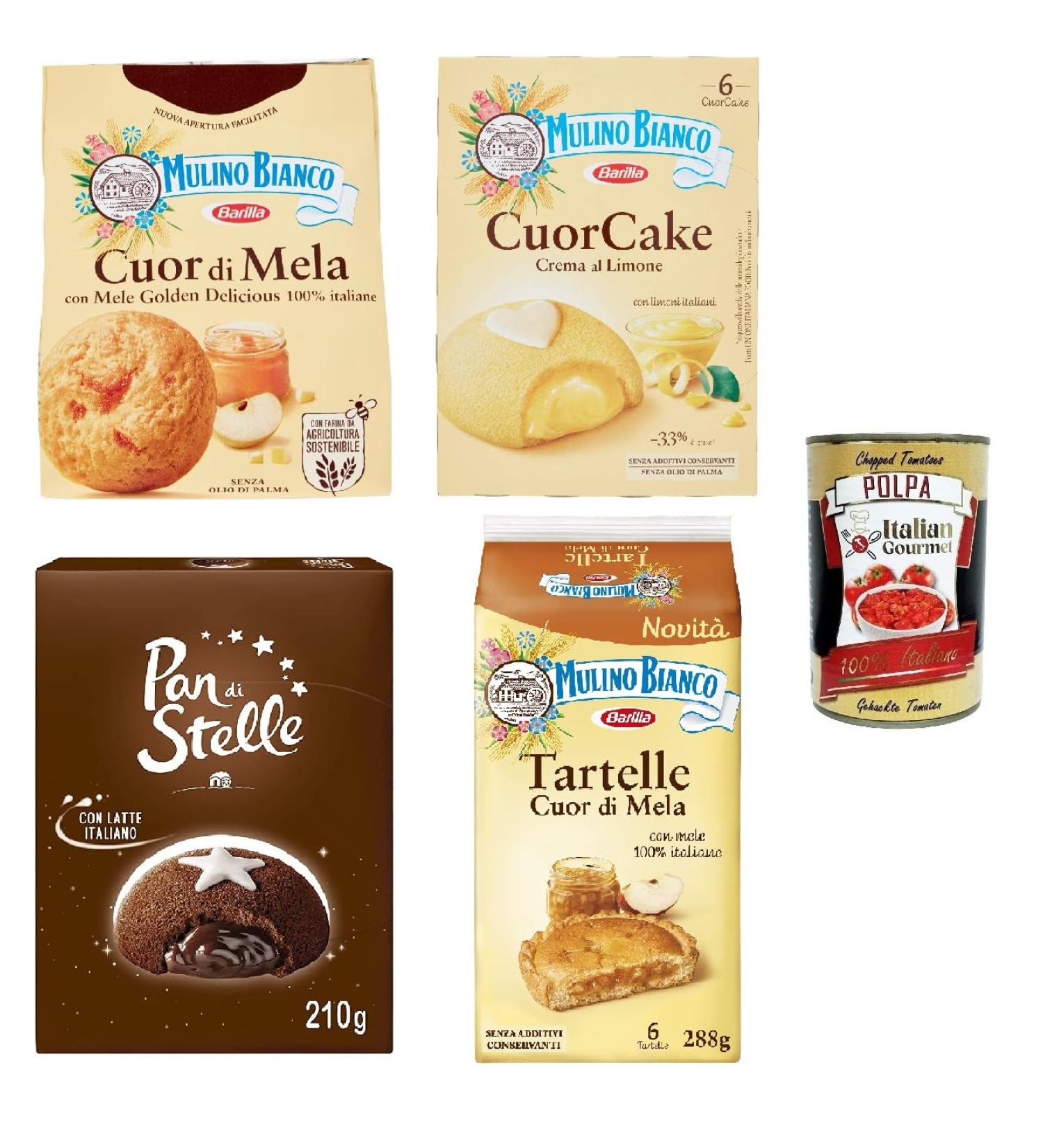 Mulino Bianco Kekse Cuor di apple Cuorcake Mooncake Tartelle Lot of 4 g teaux tartlets + Italian gourmet pulp 400 g - Buy Online on GoSupps.com