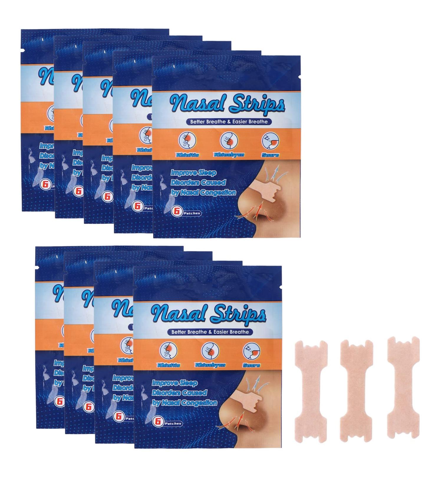 54pcs Nasal Strips - Acupuncture Point Patch for Congestion Relief and Snoring Reduction - Buy Online on GoSupps.com