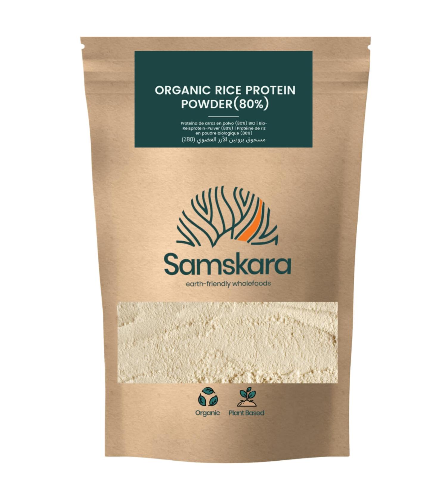  Samskara Integral Rice Protein Powder Isolated with 80% Protein | SAMSKARA | 500g - Pack 2024 100% Fresh - Smoothies Pastries Yogurts Soups Curry - Buy Online on GoSupps.com
