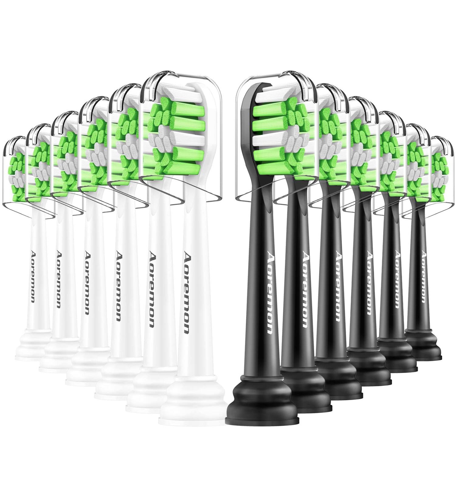 Aoremon Toothbrush Replacement Heads for Philips Sonicare Diamondclean - 12 Pack - Buy Online on GoSupps.com