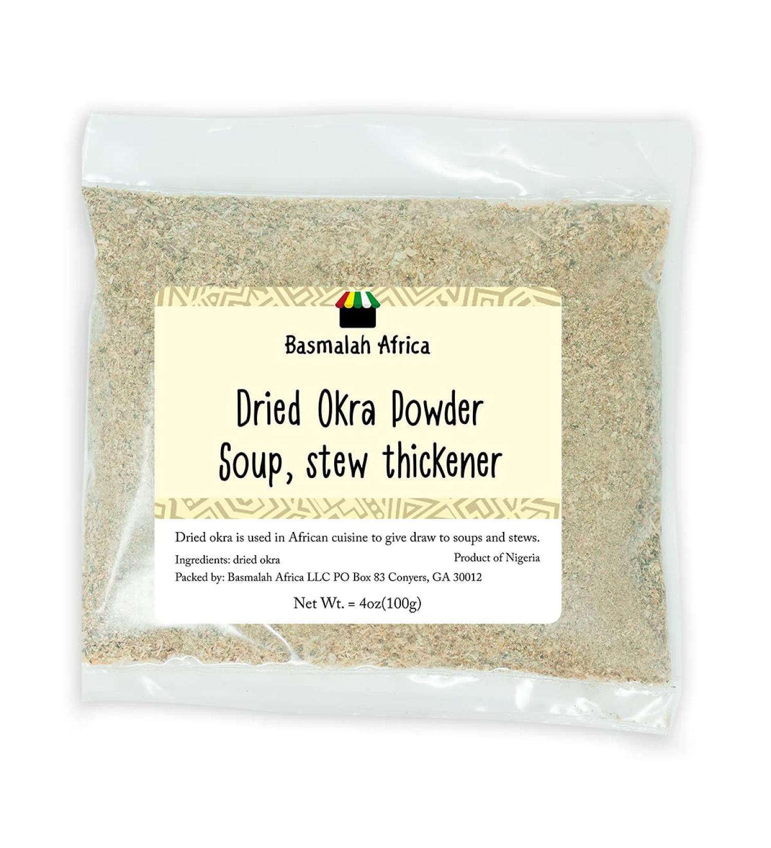Basmalah Africa Dried Okra Powder for Stews and Soups Ladies' fingers Powder Sudanese Weka