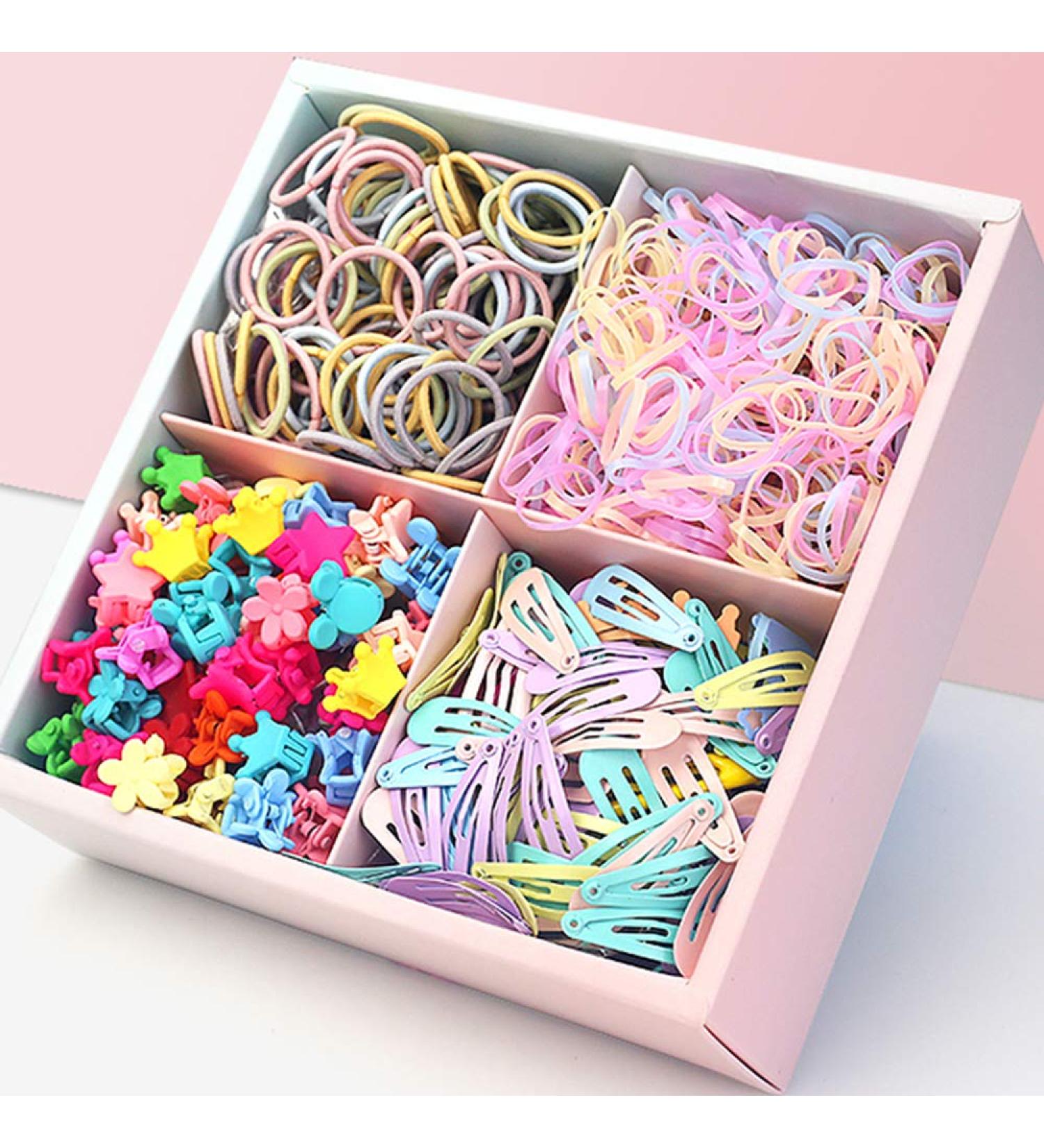 1140PCS Mini Baby Hair Ties & Clips Set | Cotton Toddler Hair Bands for Girls | Multicolor Elastic Ponytail Holders | Seamless Spring Minis for Little Babies - Buy Online on GoSupps.com