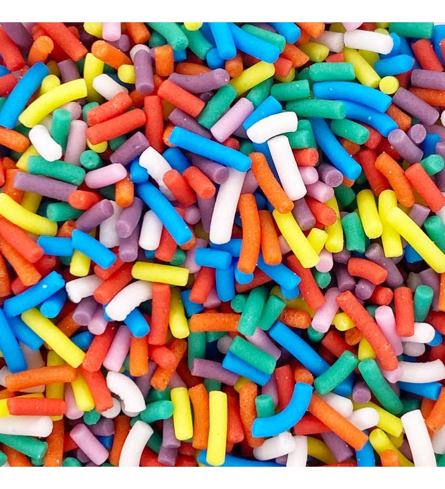 Rainbow Cake Topper Sprinkles - 30g Edible Vermicelli Vegan Cupcake Decorations - Buy Online on GoSupps.com