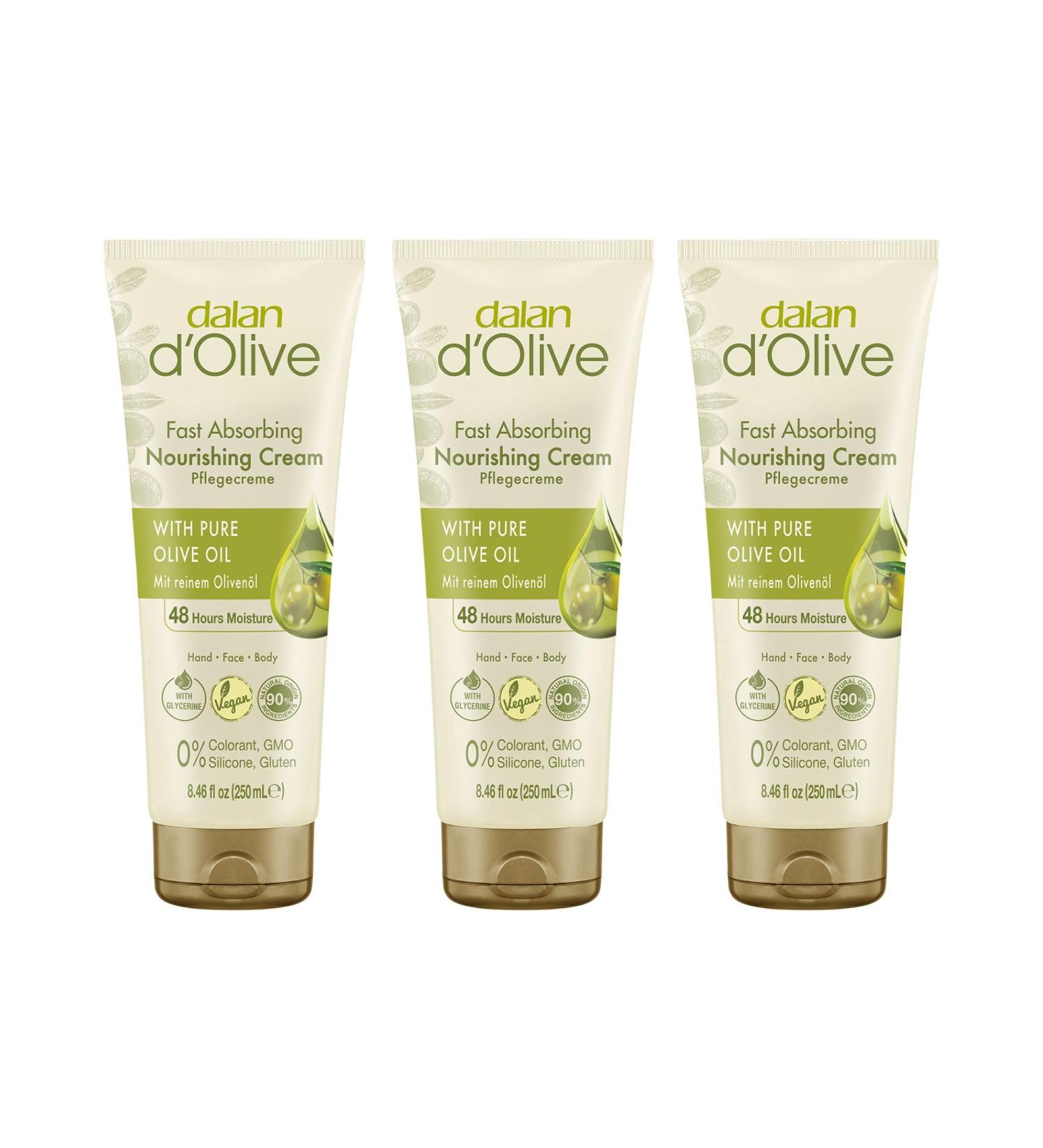 3x Dalan d Olive Hand- & K rpercreme 250ml - Buy Online on GoSupps.com
