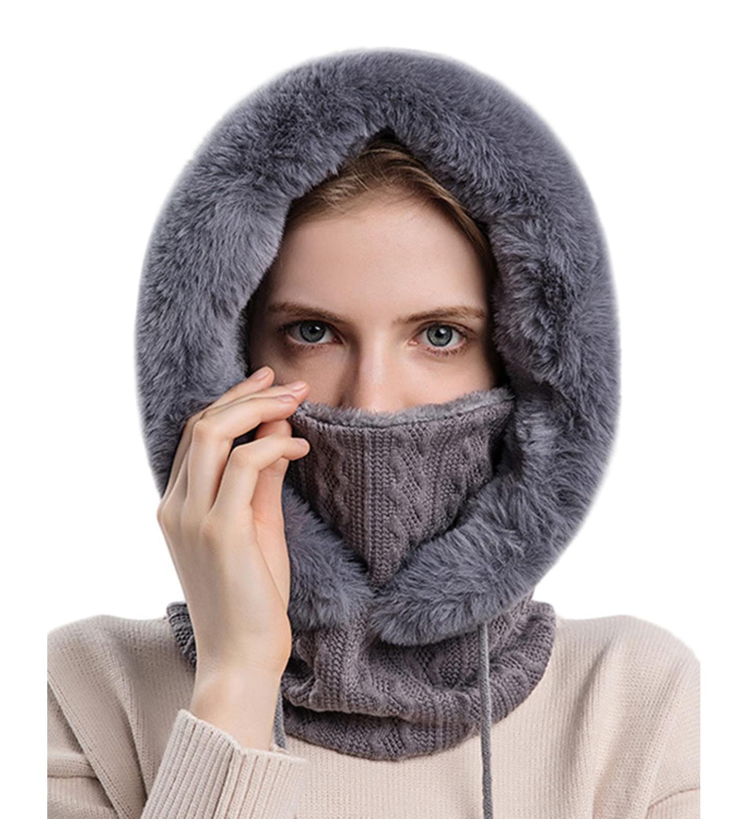 Buy AUBIG Women's Storm Hood Balaclava - Warm Ski Mask for Winter & Bicycle Riding | A-Gray - Buy Online on GoSupps.com