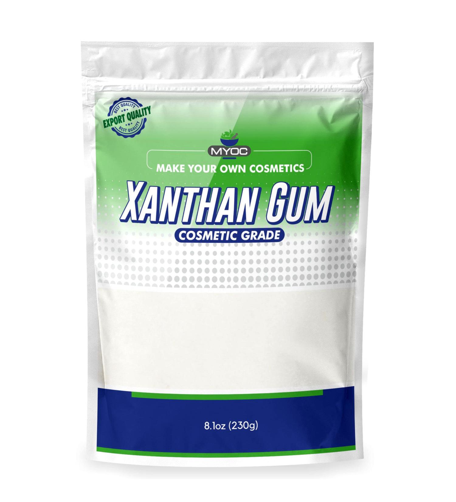 Myoc Xanthan Gum (230gm) Pure Organic Non Gmo Gluten Free Premium Quality| Used For Emulsion Stabilizer Film-Forming Agent Binder| Cosmetic Grade - Buy Online on GoSupps.com