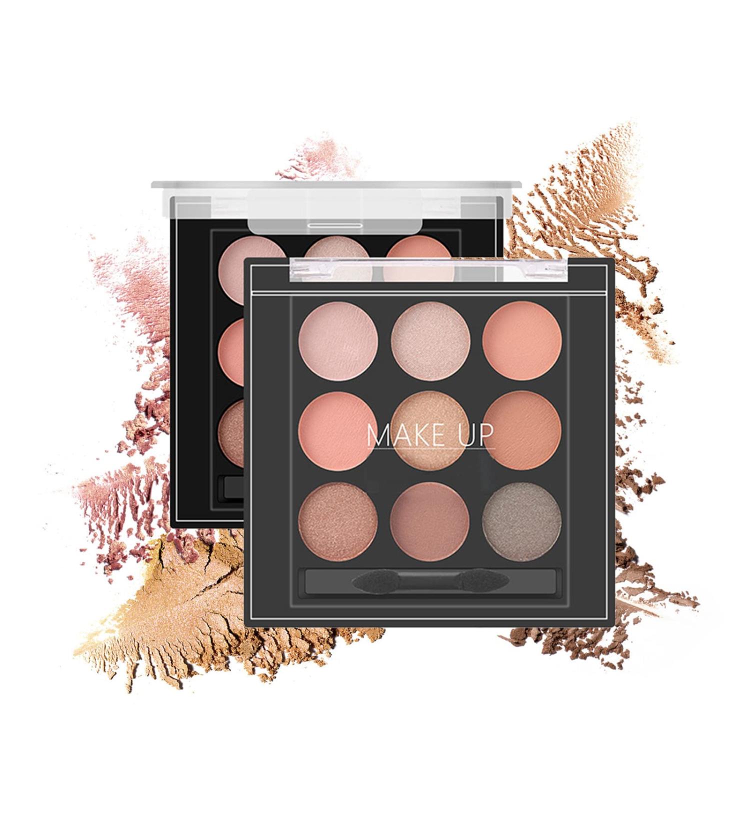 9 Color Eyeshadow Pallet | Shimmer Eyeshadow Palette Shimmer Eye Shadows Nude and Earth Tones Eye Shadow Long Lasting 02# - Buy Online on GoSupps.com
