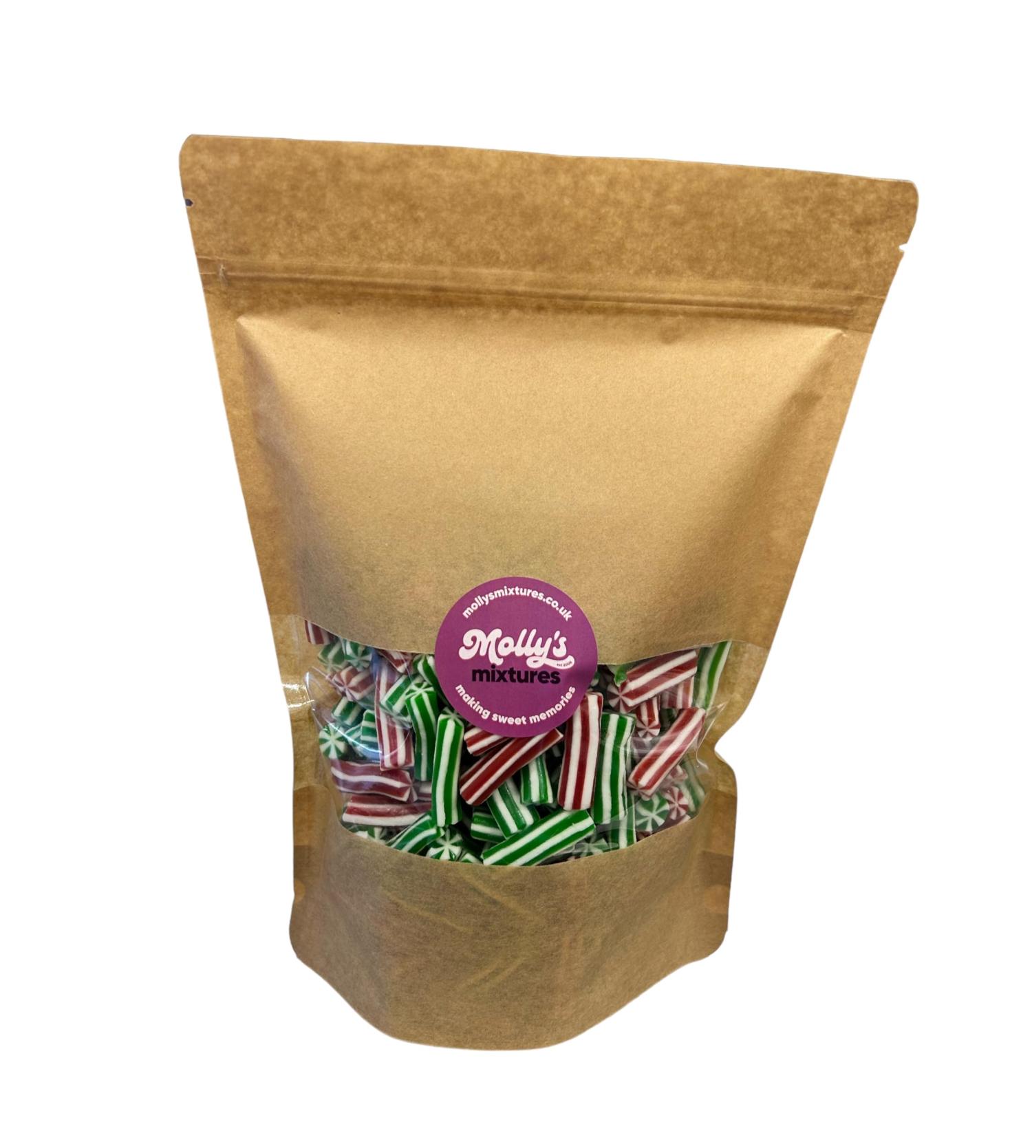 Kingsway Red & Green Candy Poles 1kg Pouch