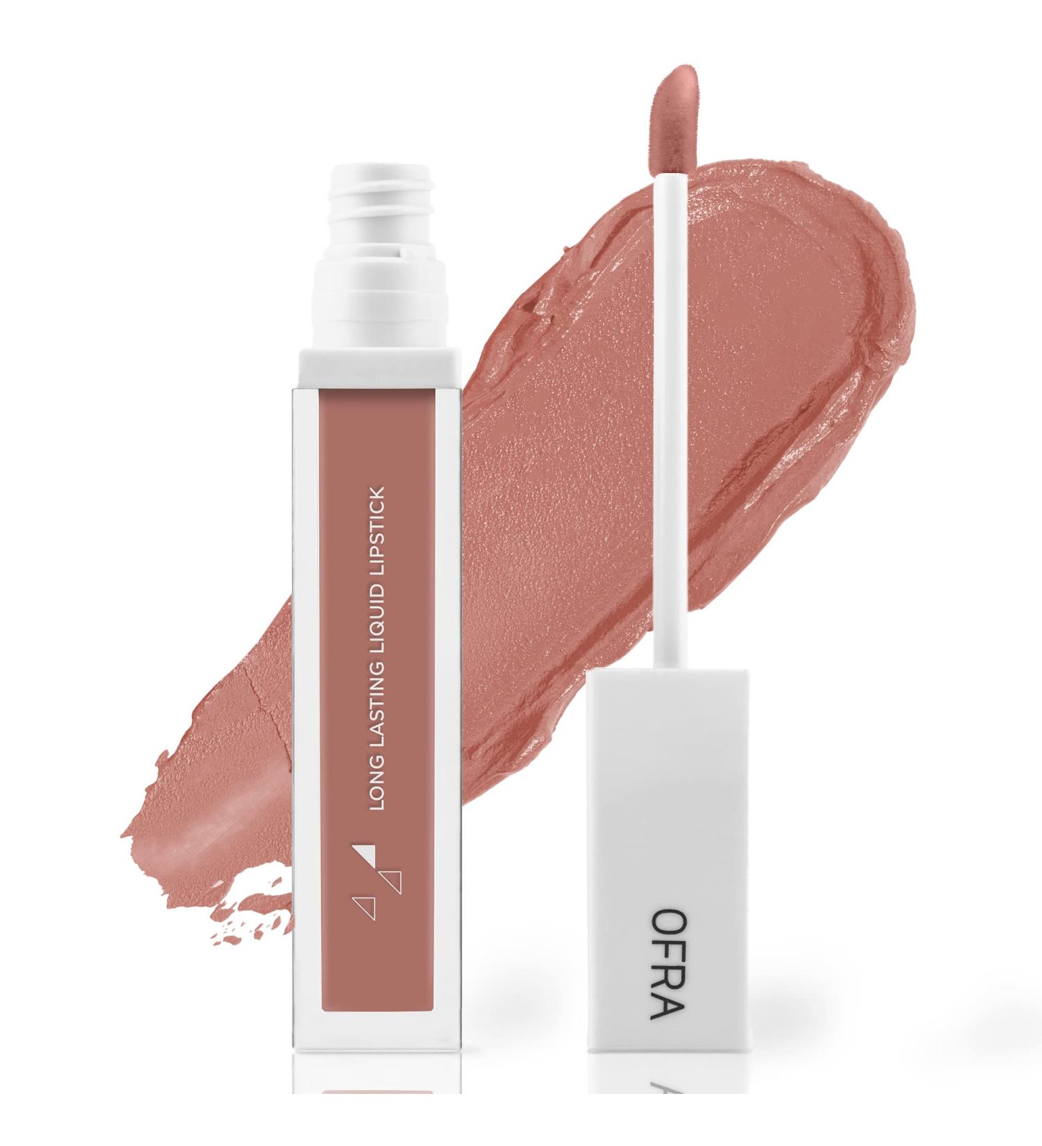 Ofra Cosmetics Sao Paulo Long Lasting Liquid Lipstick - Lightweight Velvet Matte Neutral Peach Nude - Vegan Formula with Antioxidants - 8g Tube - Buy Online on GoSupps.com