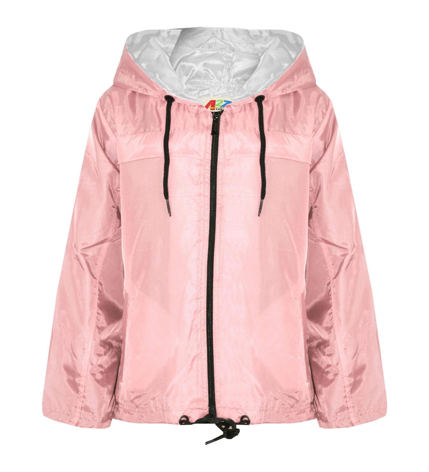 Kids Unisex Waterproof Hooded Cagoule Rain Mac - Baby Pink 5-6 - Buy Online on GoSupps.com